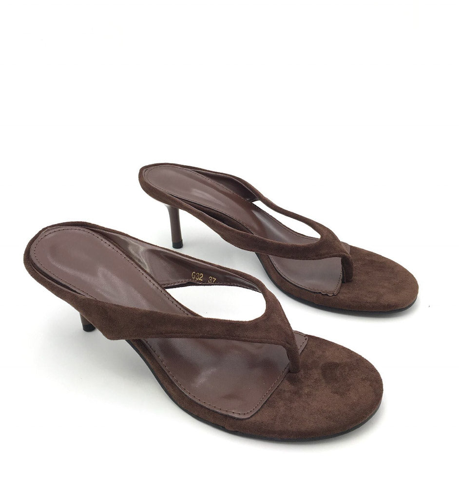 "Allegra" stylische Flip Flop Sandale - braun