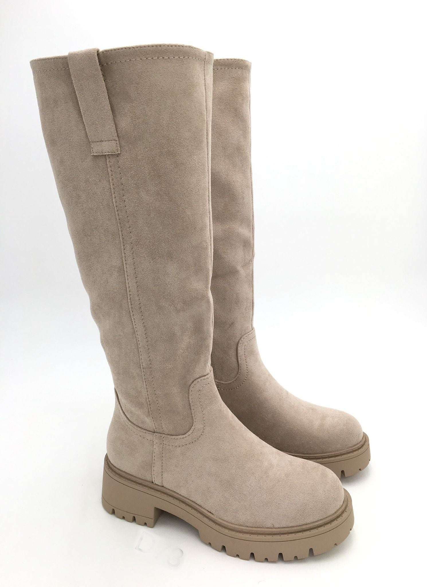 "Trendy High" hoher Stiefel - beige