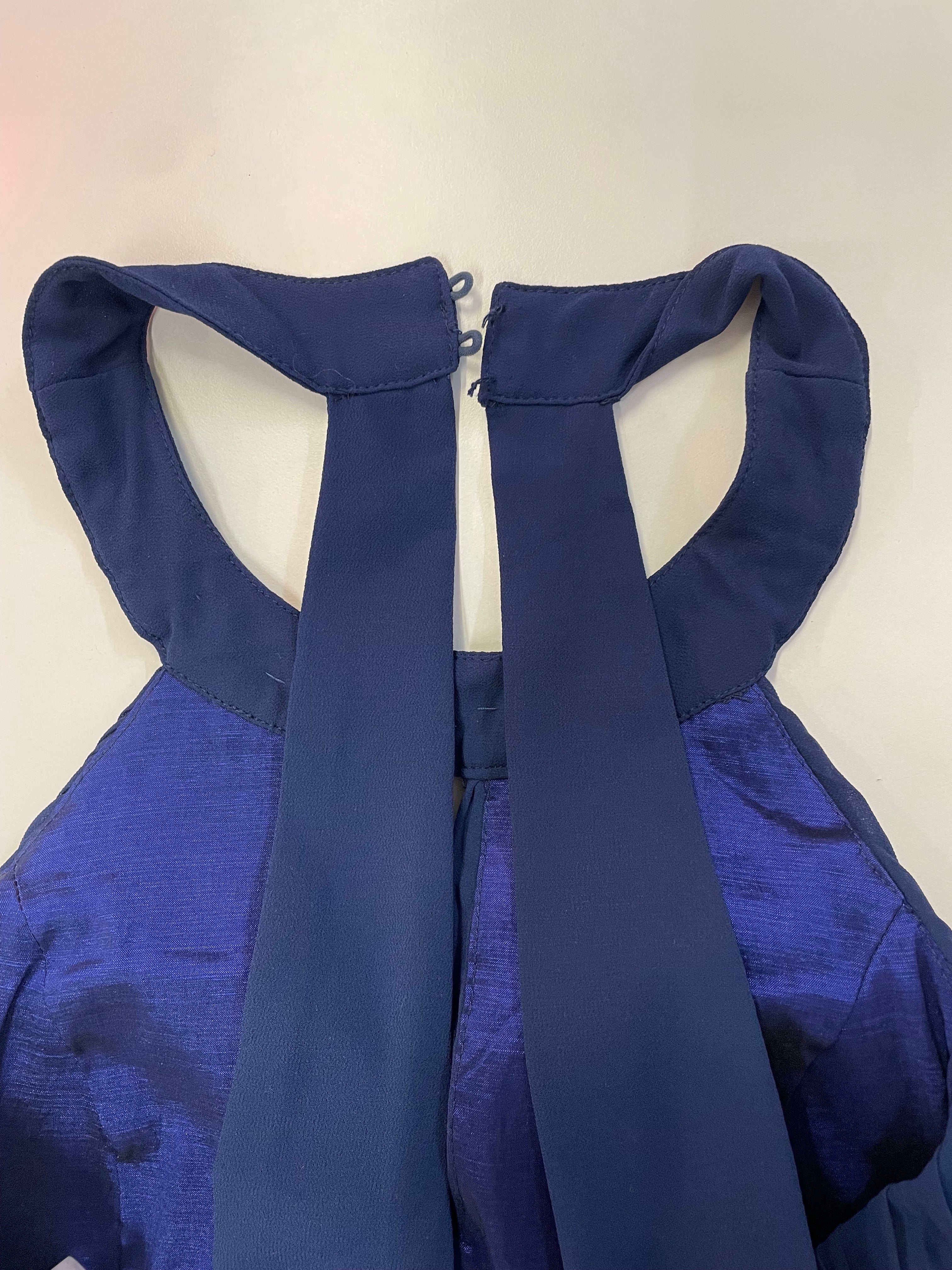 B-WARE: Langes elegantes Abendkleid - marineblau (Größe S)