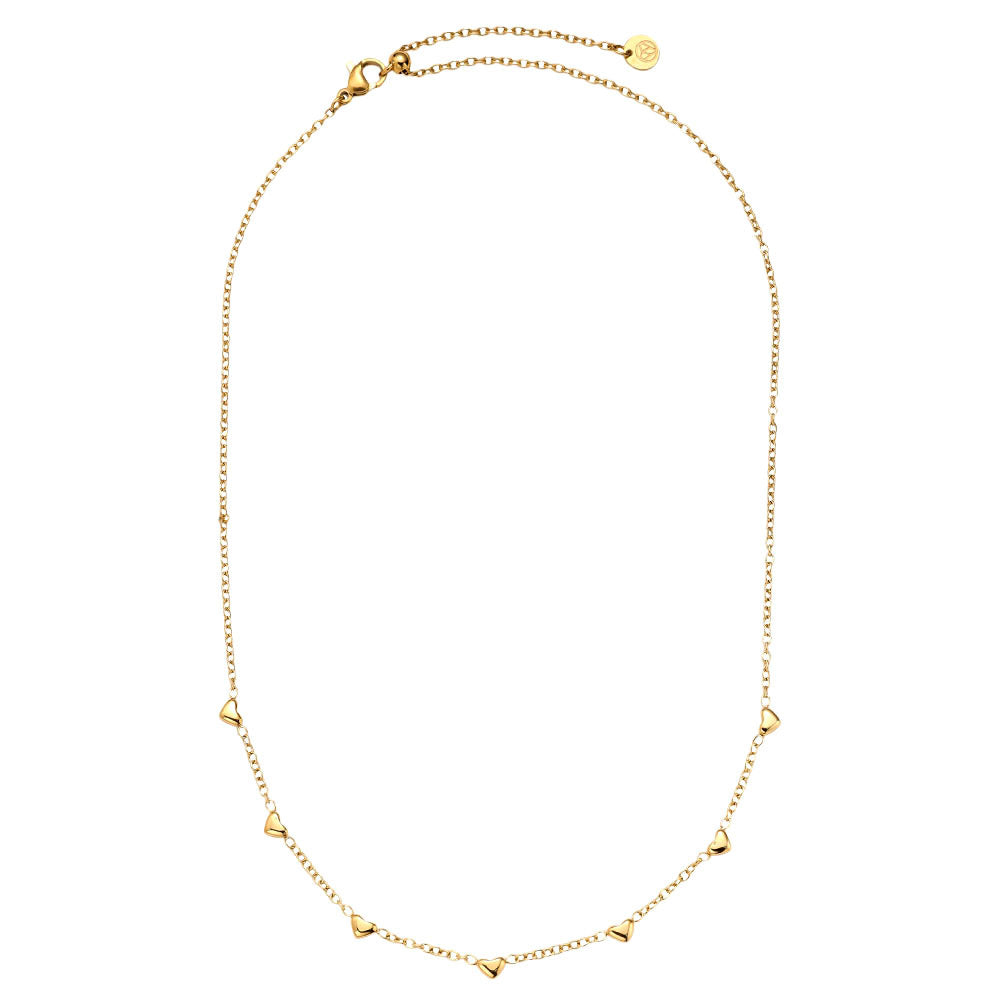 "Love Mini Hearts" stylische Kette - gold