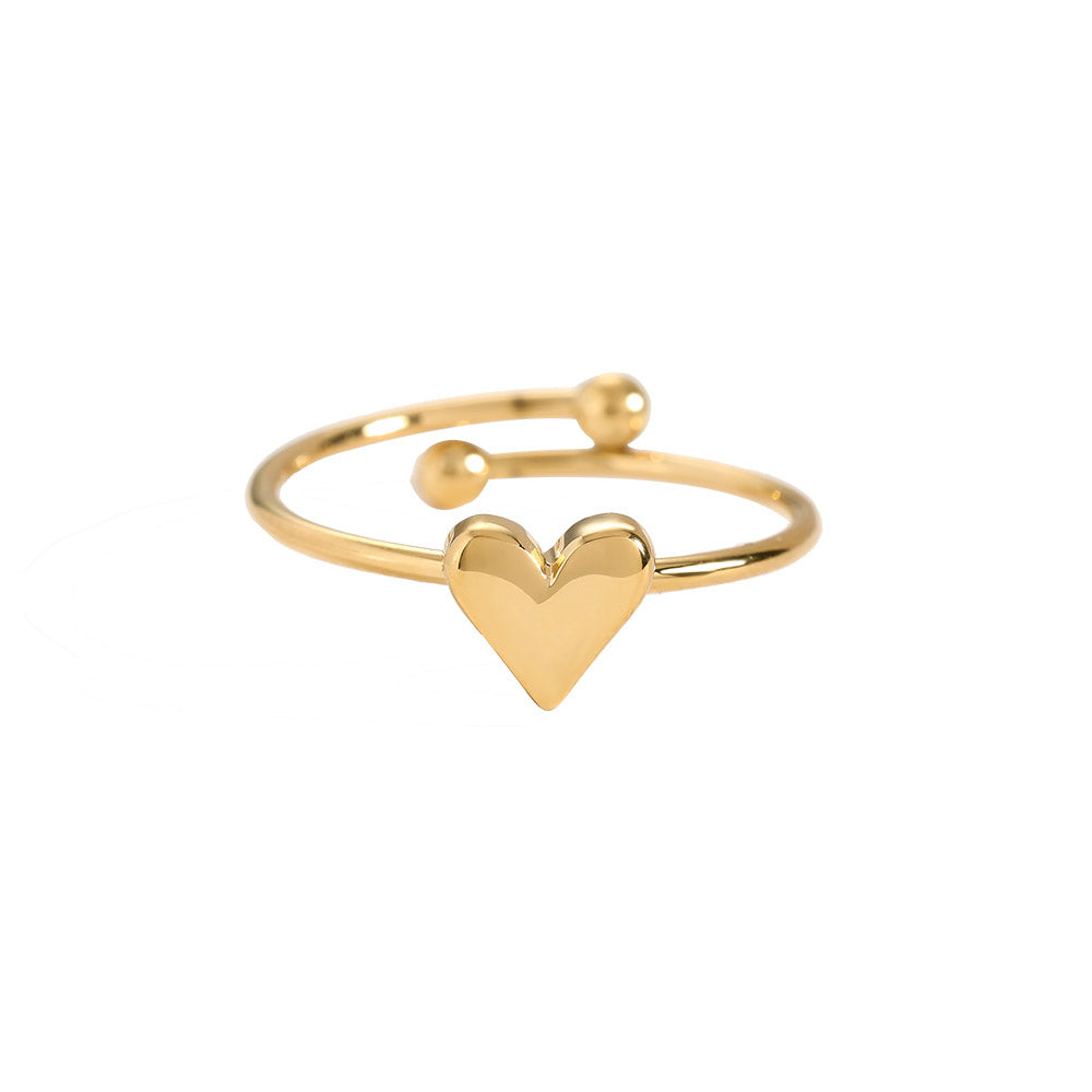 "Love Simple Heart" stylischer Ring - gold