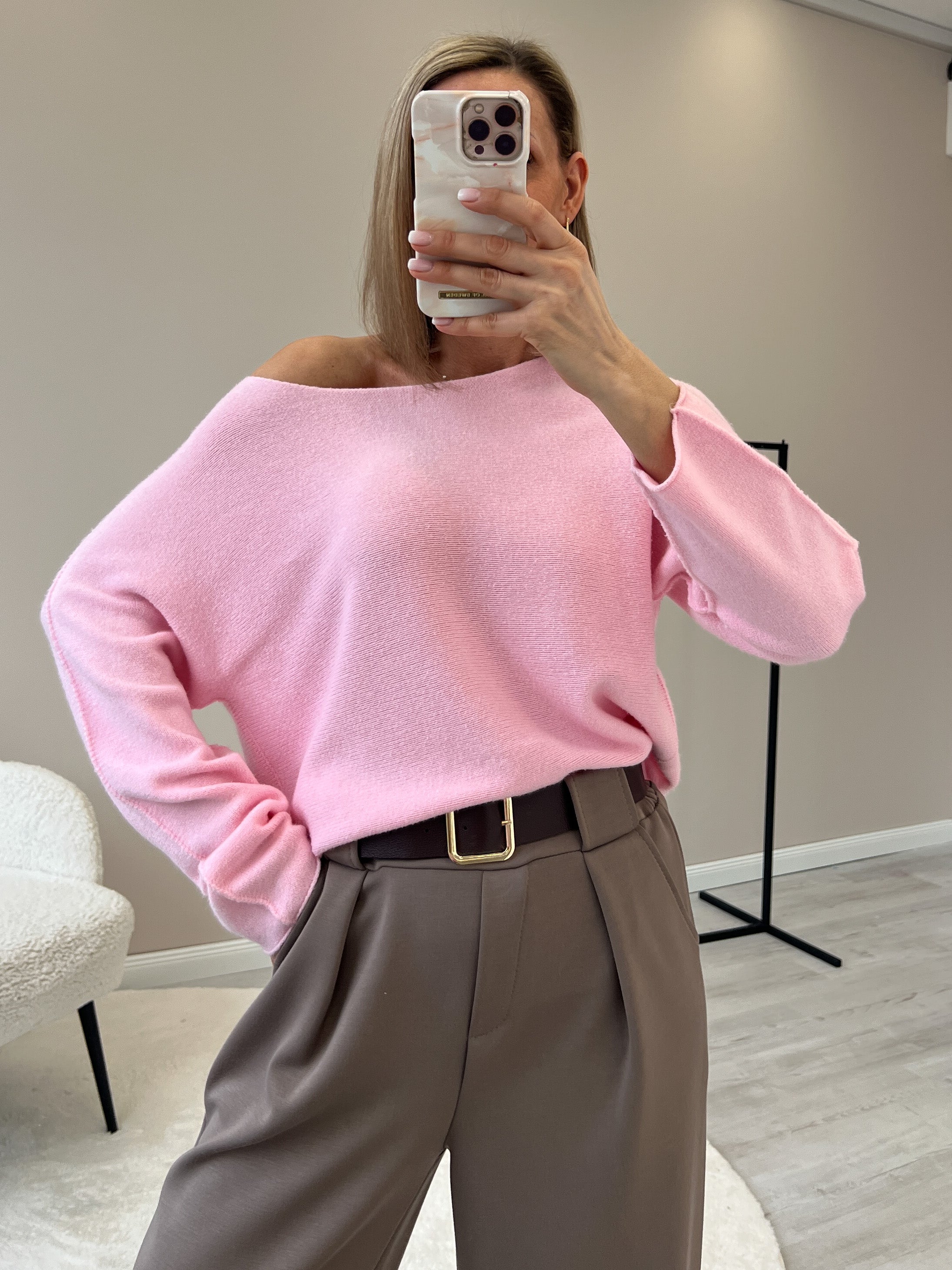 "Vicenza" weicher Pullover mit Viscose - cotton candy