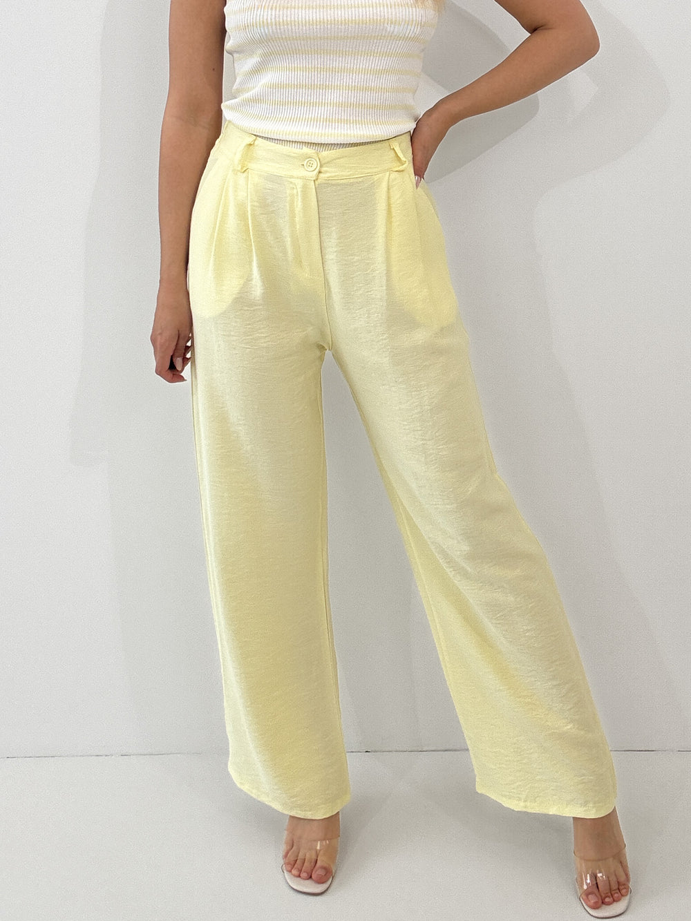 "Vento" luftige Hose aus Viscose - lemon ice
