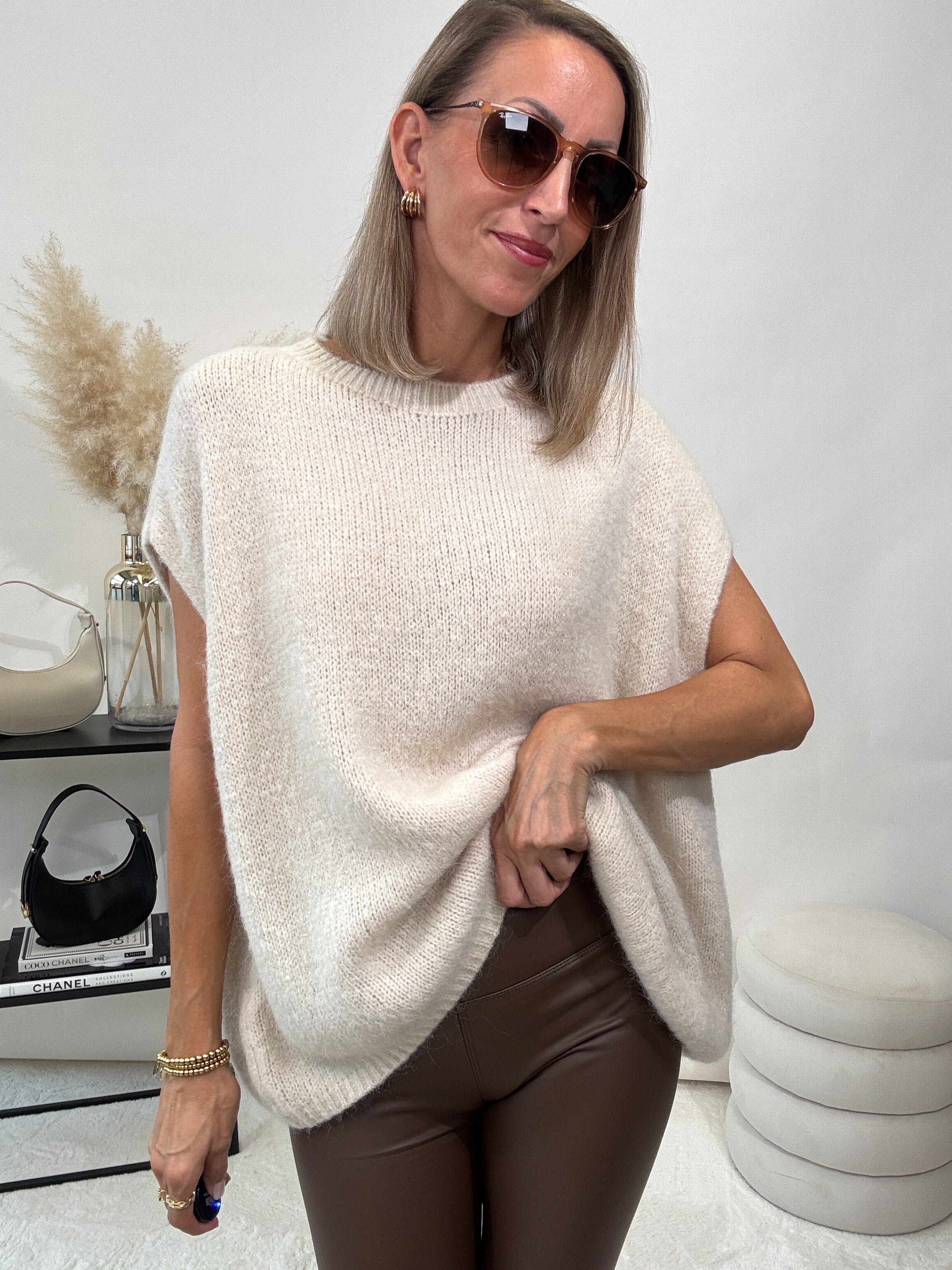 "New Florida Vest" kuscheliger Cardigan - beige