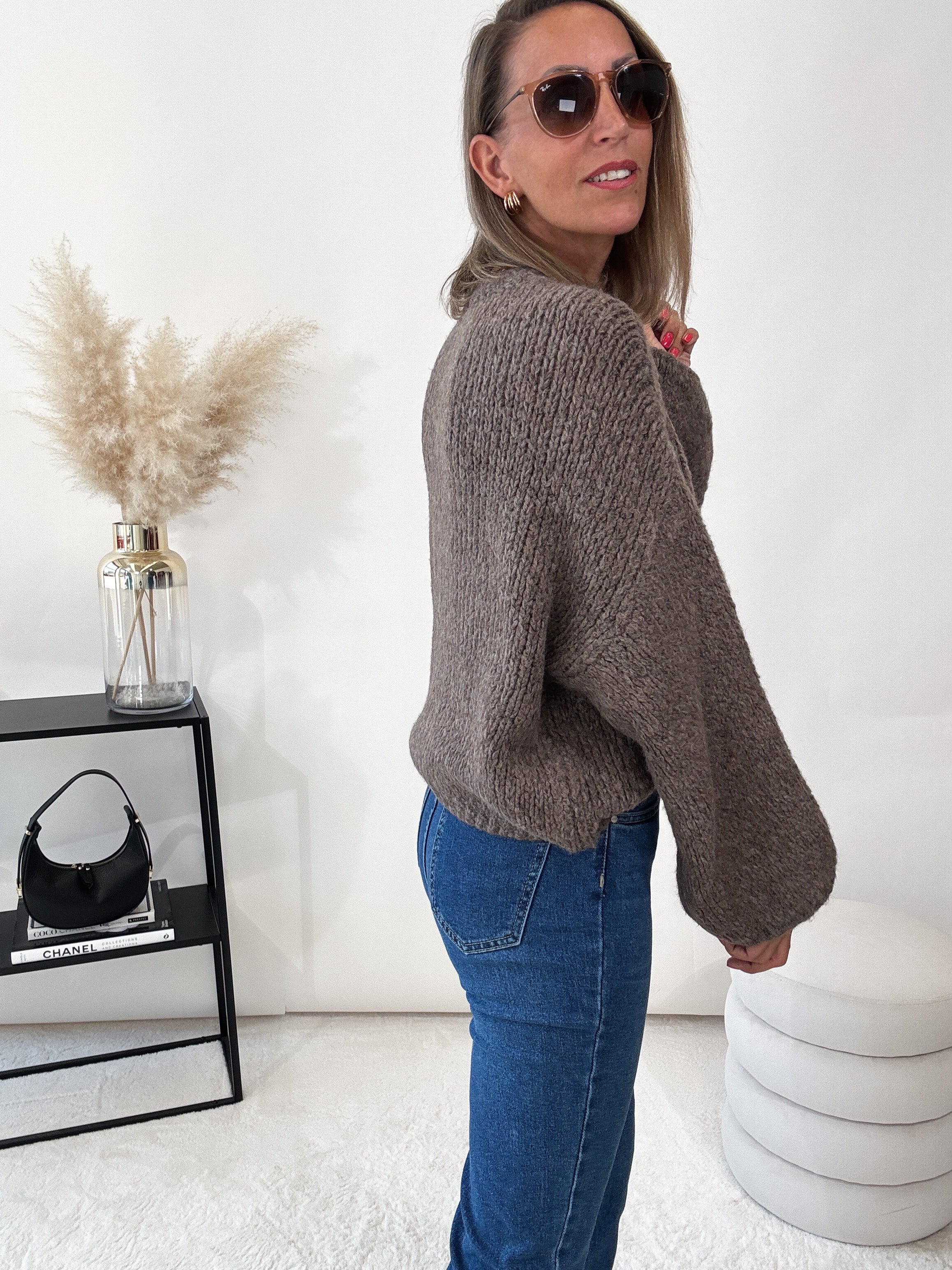 "Sorico" kuscheliger Cardigan - braun