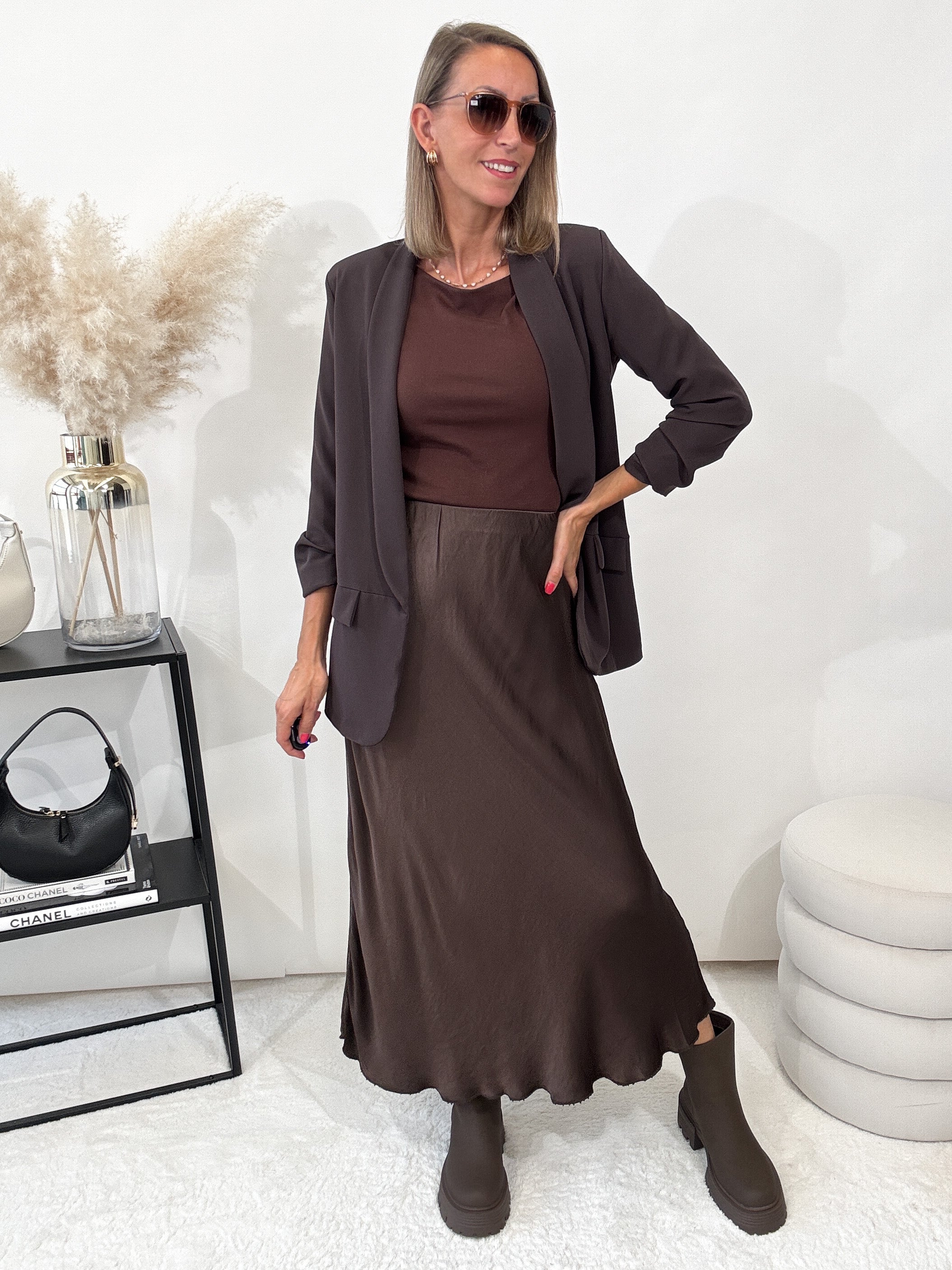 "Silky Maxi" viscose Rock - choco braun