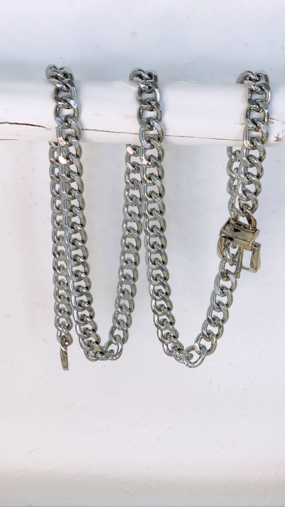 "Chain" Statement Gürtel - silber