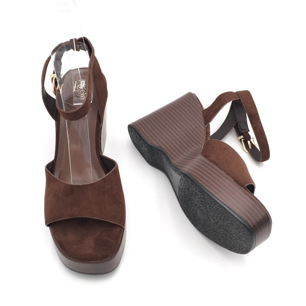 "Garda" bequeme Wedges - braun
