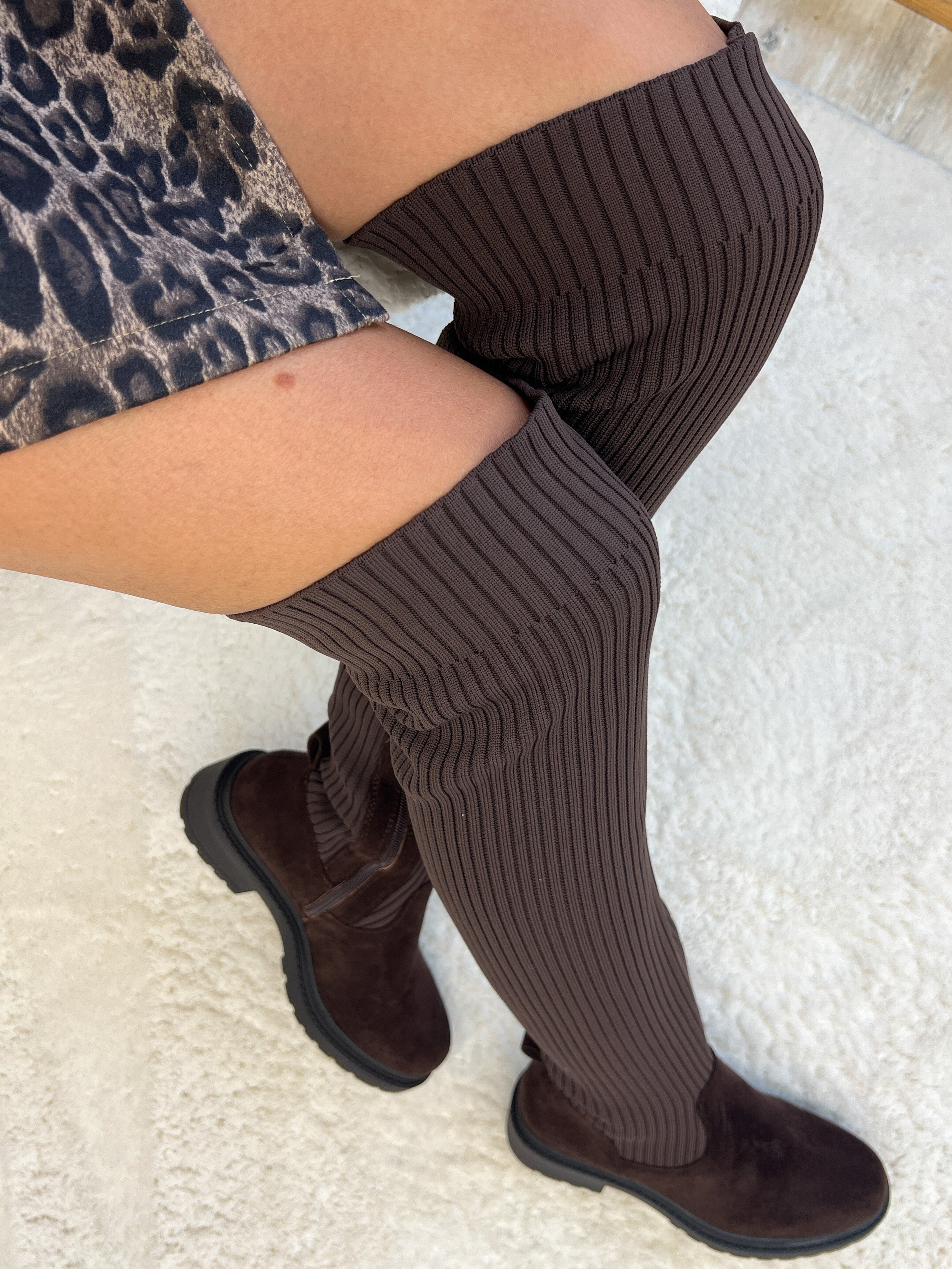 "Calza" Overknees Stiefel - braun