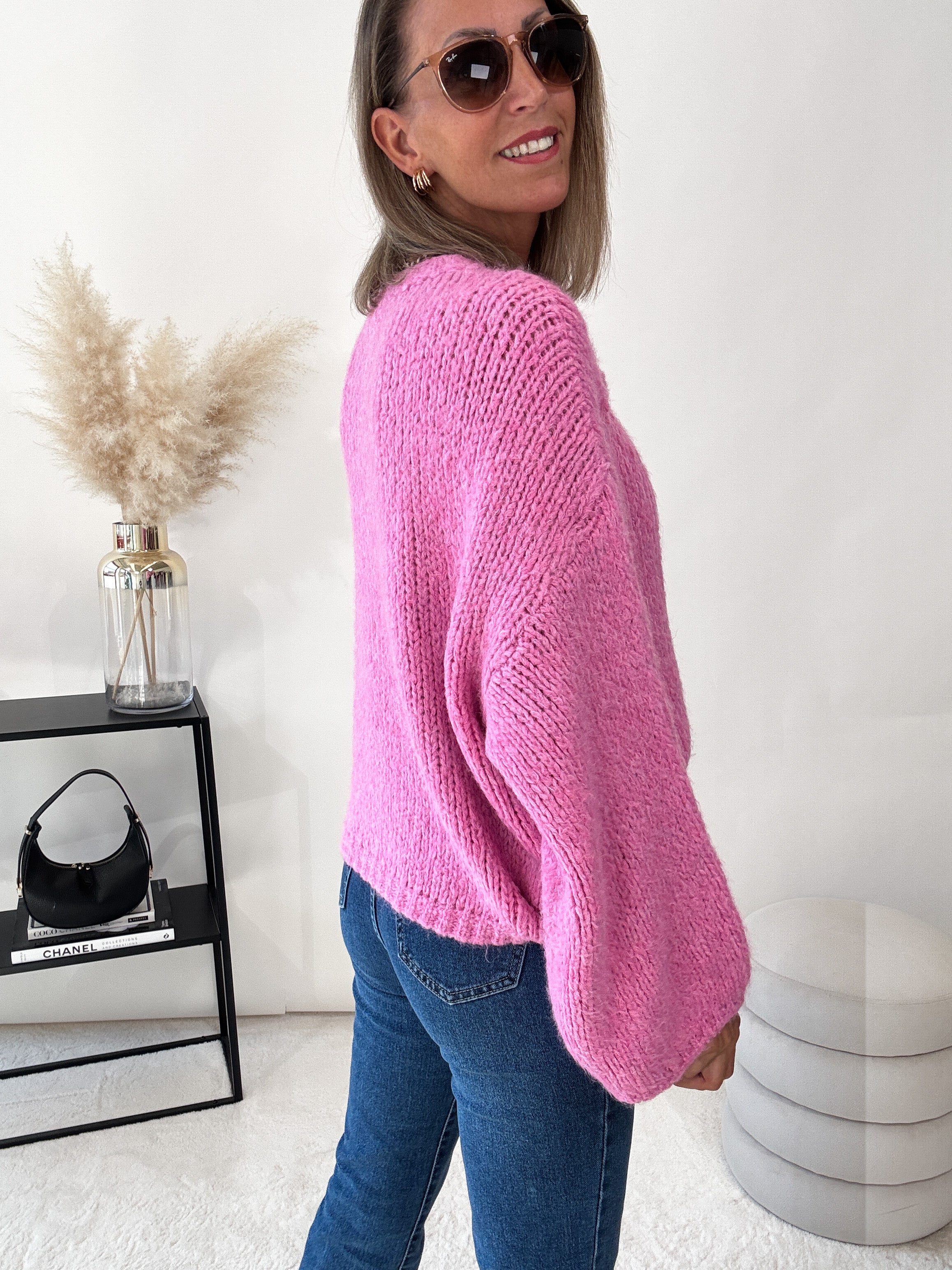 "Sorico" kuscheliger Cardigan - pink