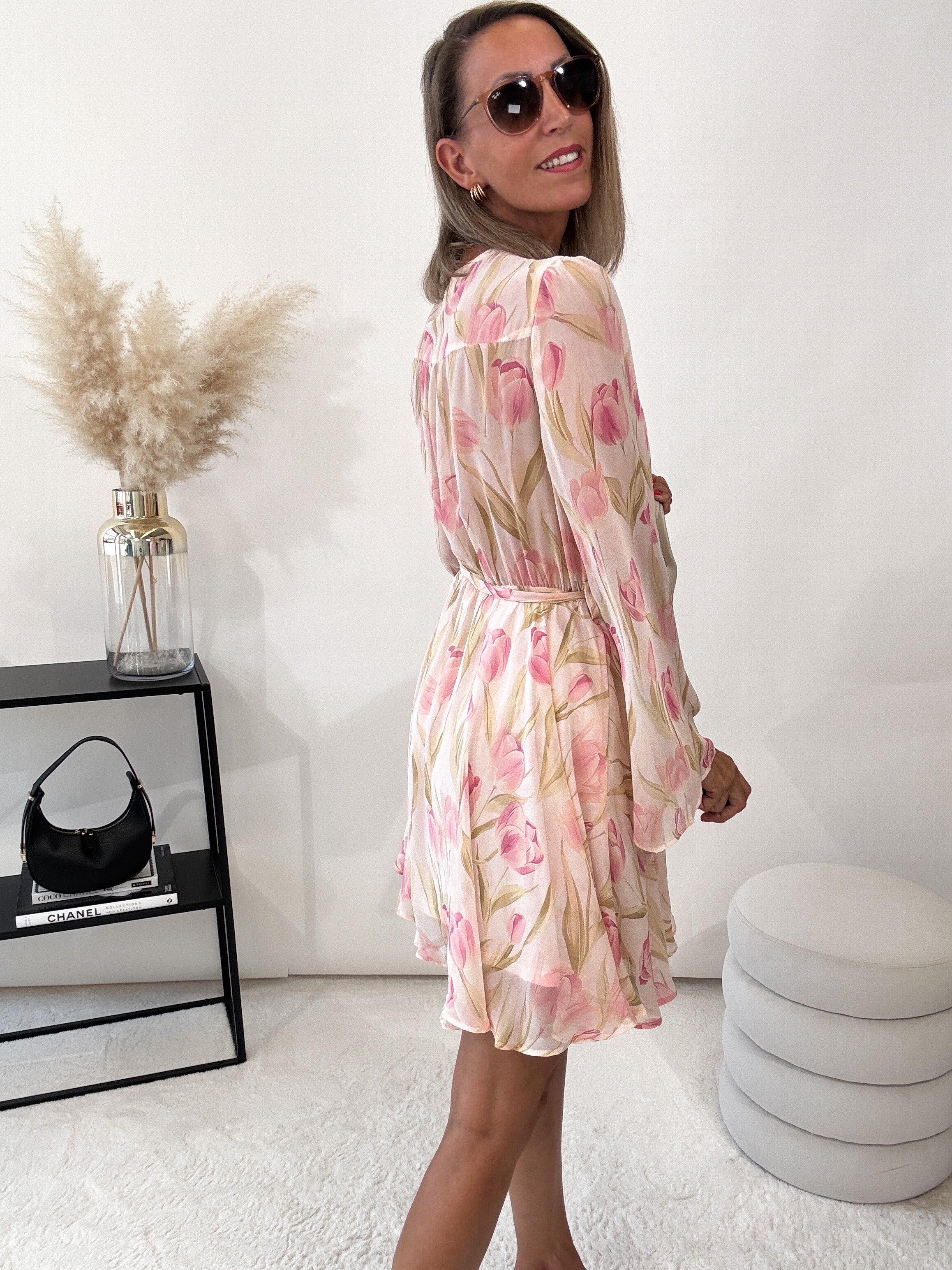 "Tulipano" süßes Sommerkleid - beige/rosa