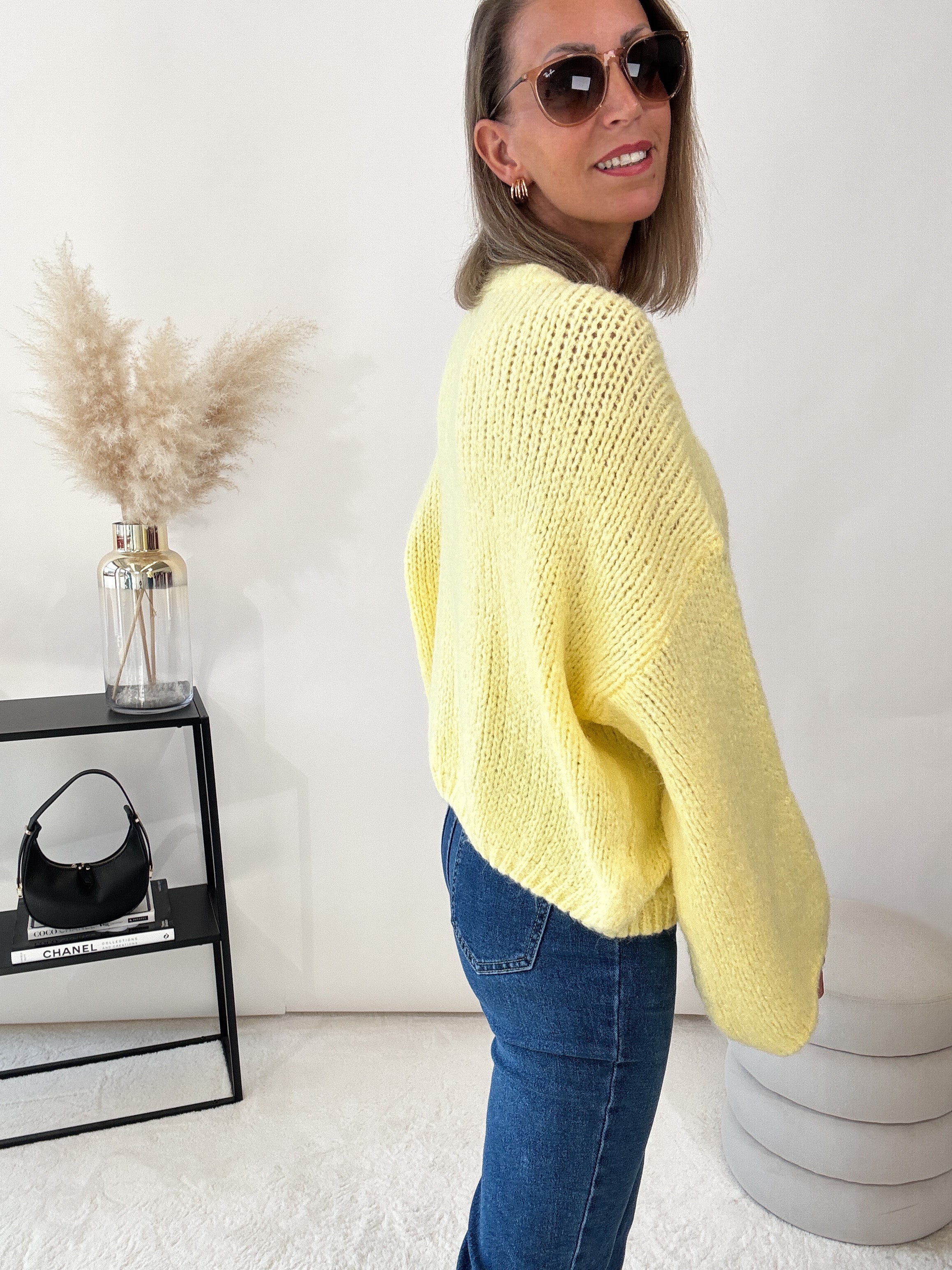 "Sorico" kuscheliger Cardigan - gelb