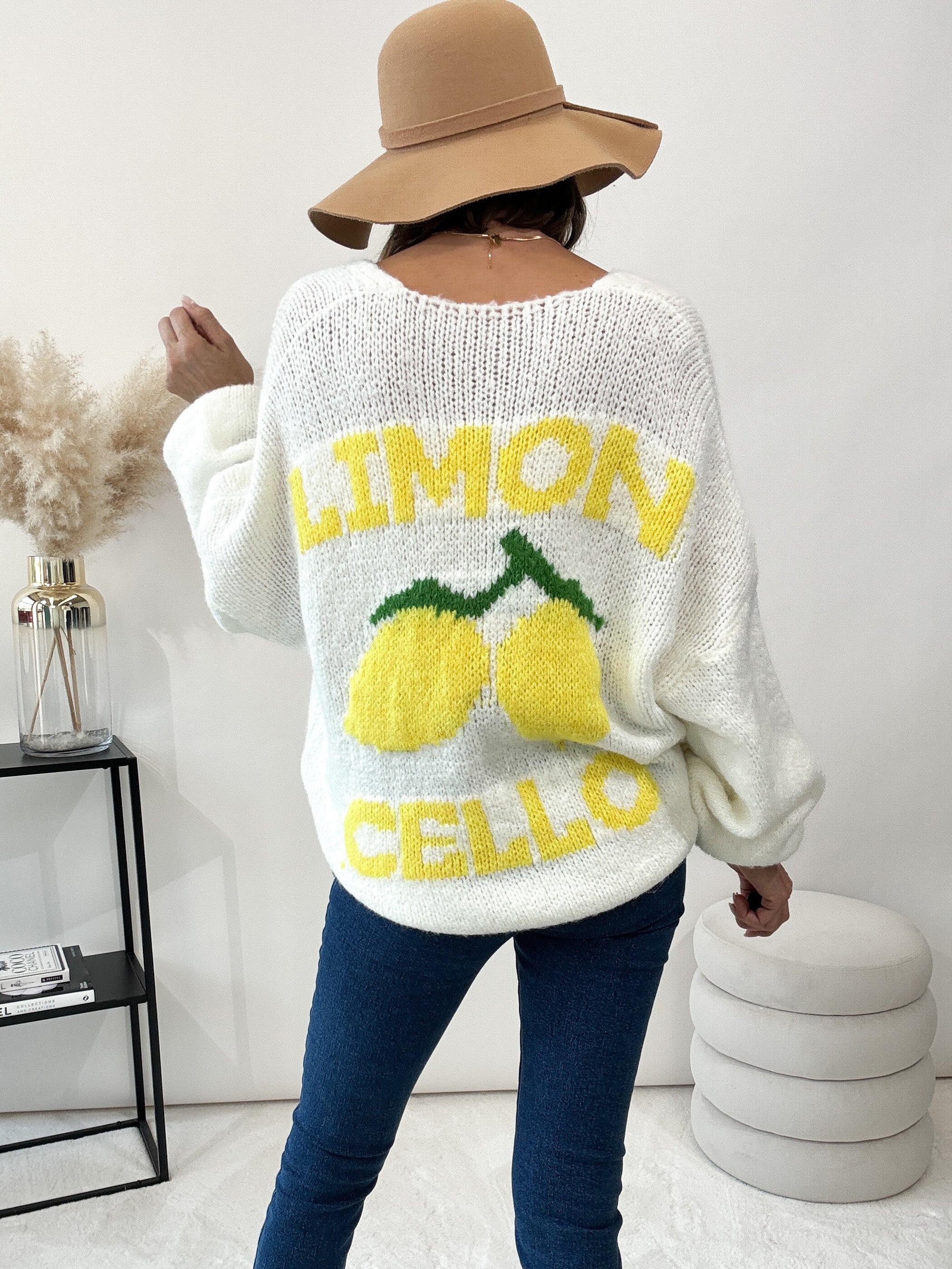 "Limon Cello" kuscheliger Cardigan - wollweiss