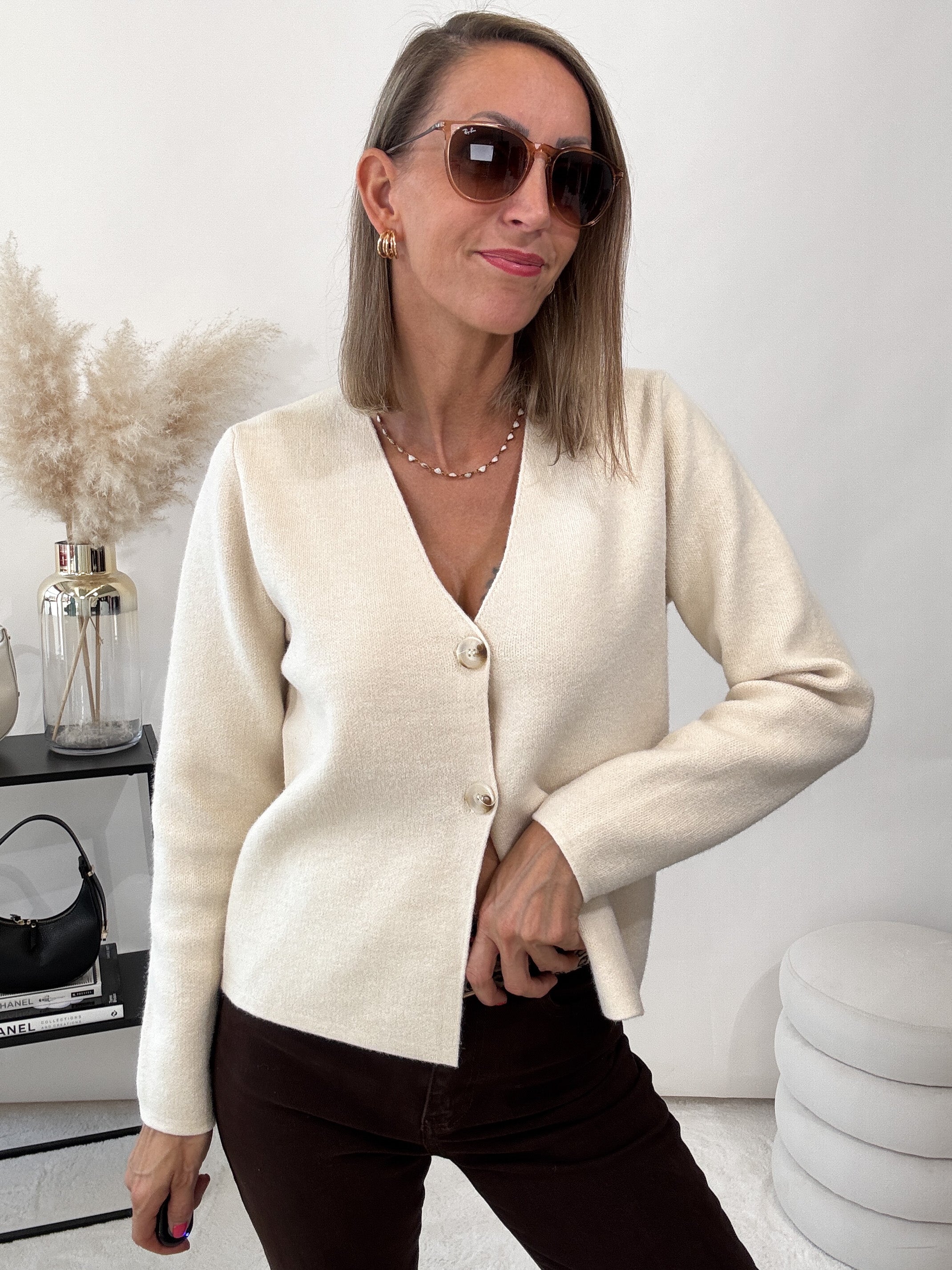 "Sereno" schöner Cardigan- beige