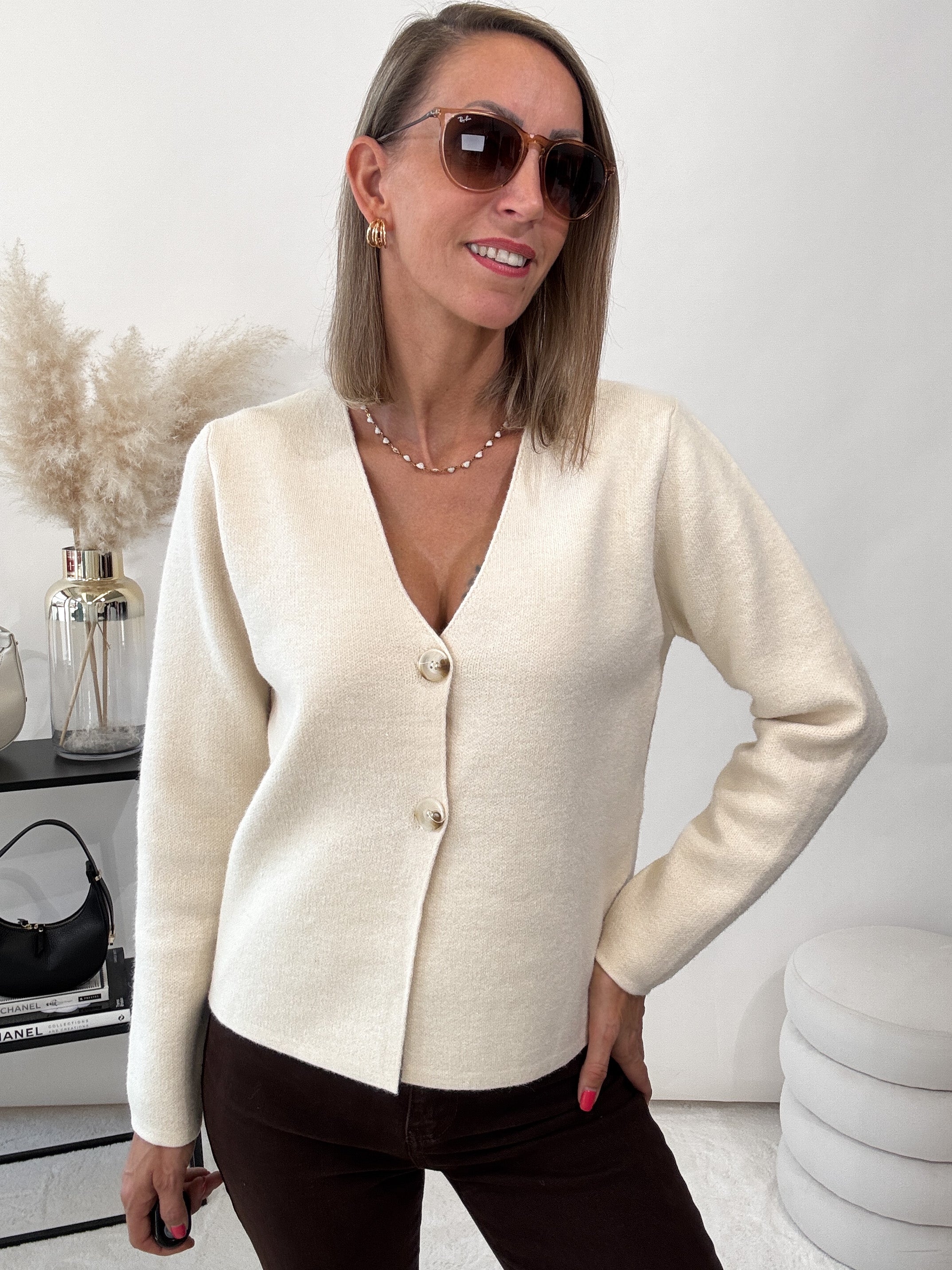 "Sereno" schöner Cardigan- beige