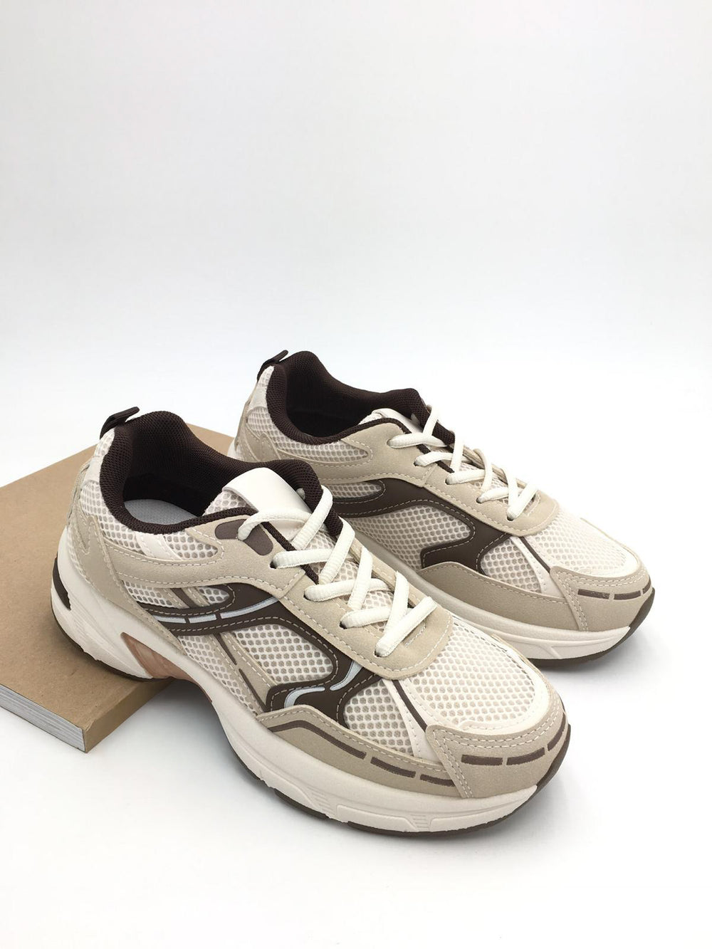 "Nova 2.0" cooler Sneaker - beige/ choco braun