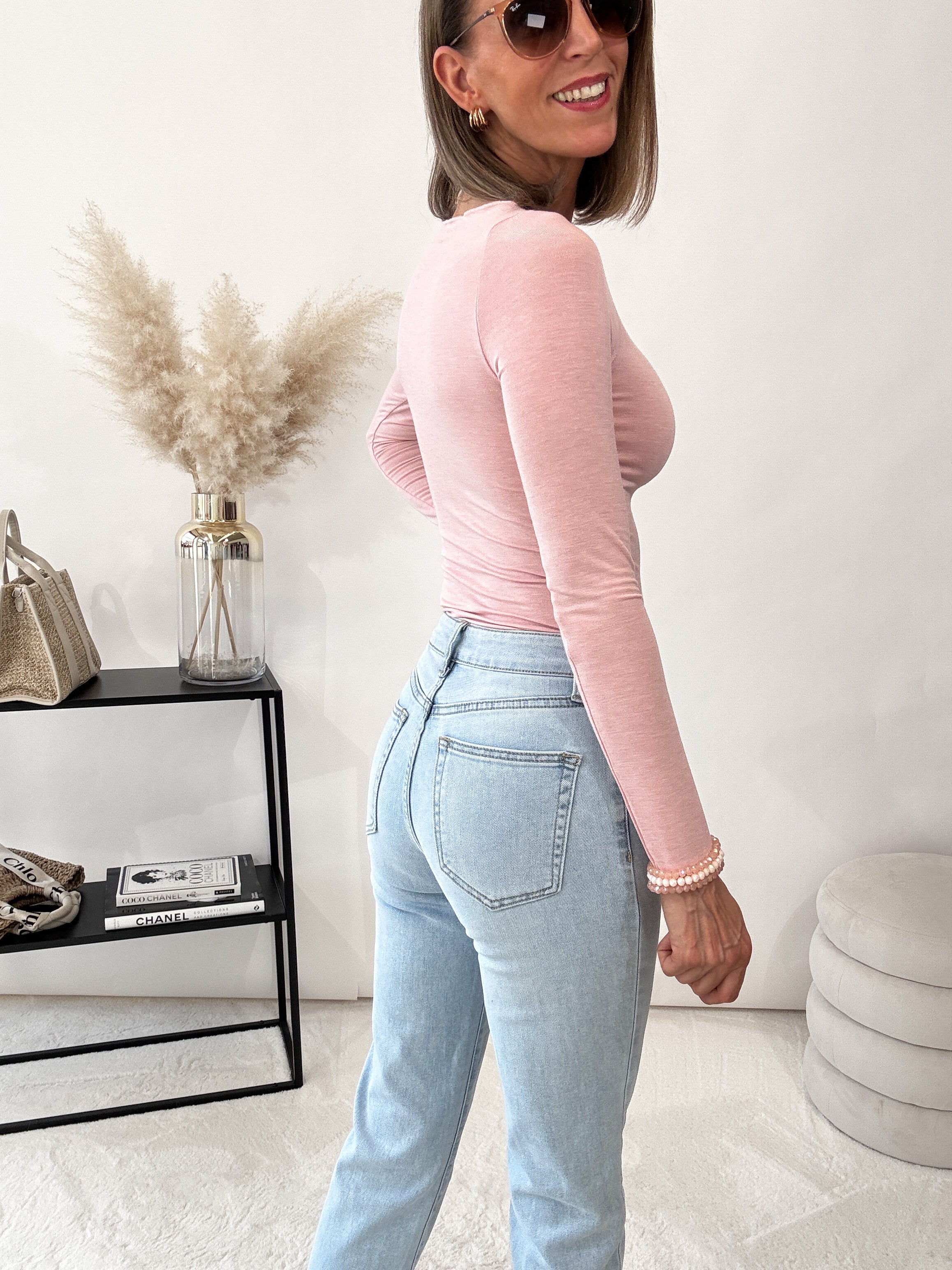 "Atlanta 2.0" weiches Viscose Longshirt - rosa