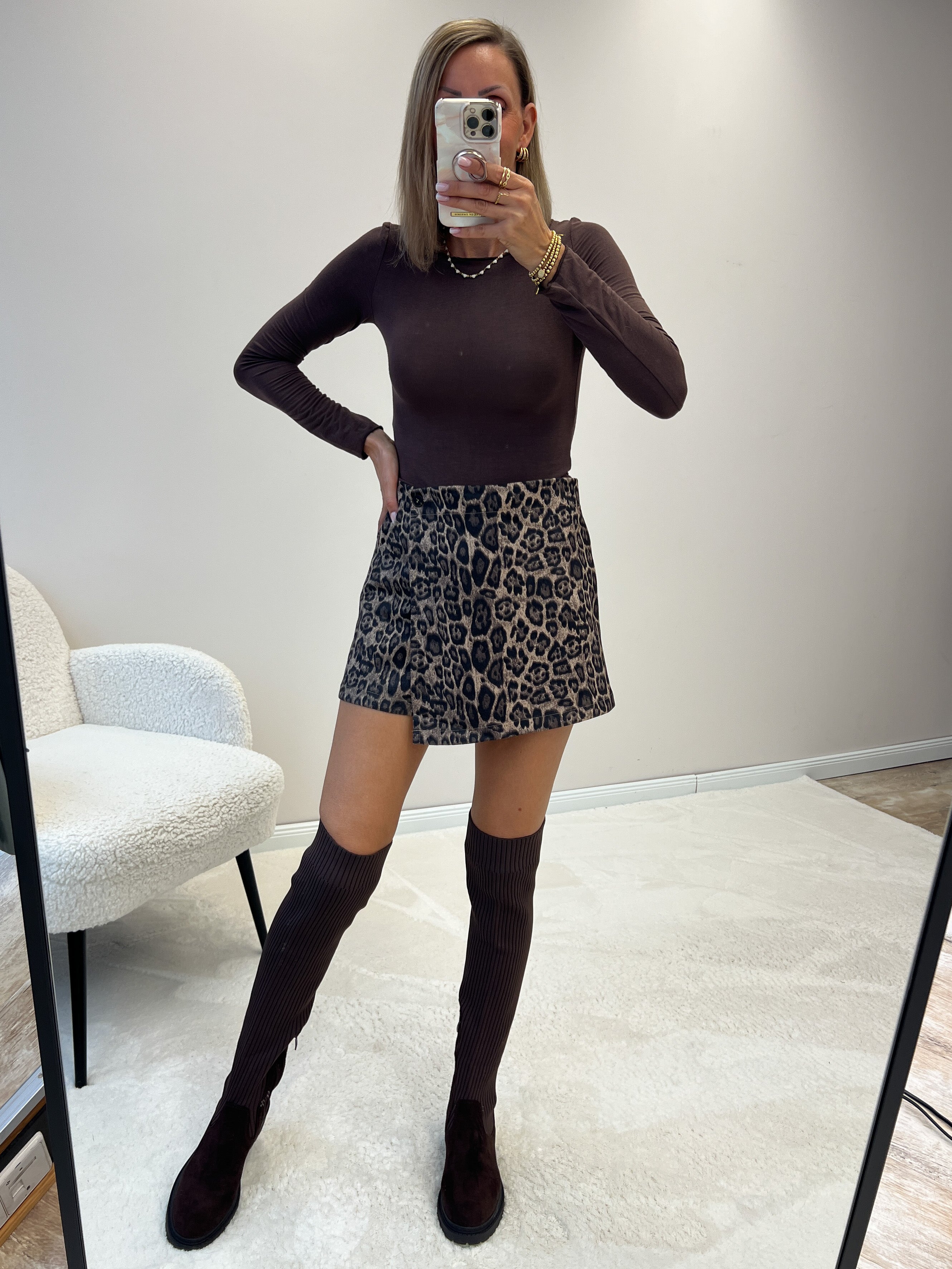 "Calza" Overknees Stiefel - braun