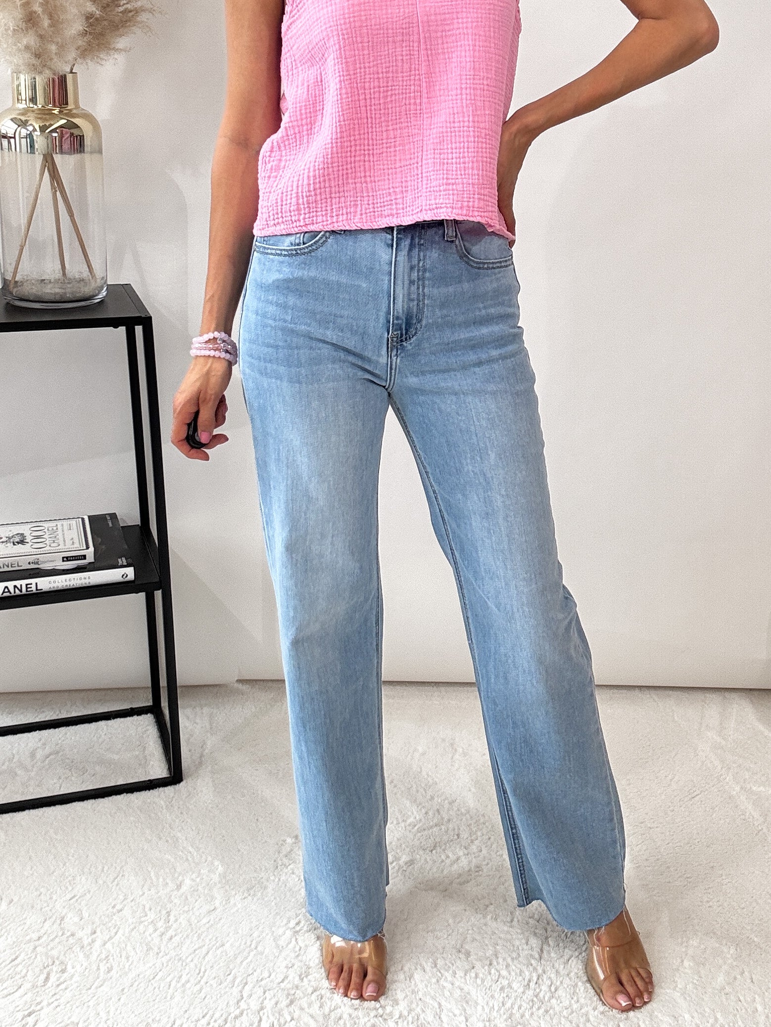 "Toledo Wide Leg Jeans - blau