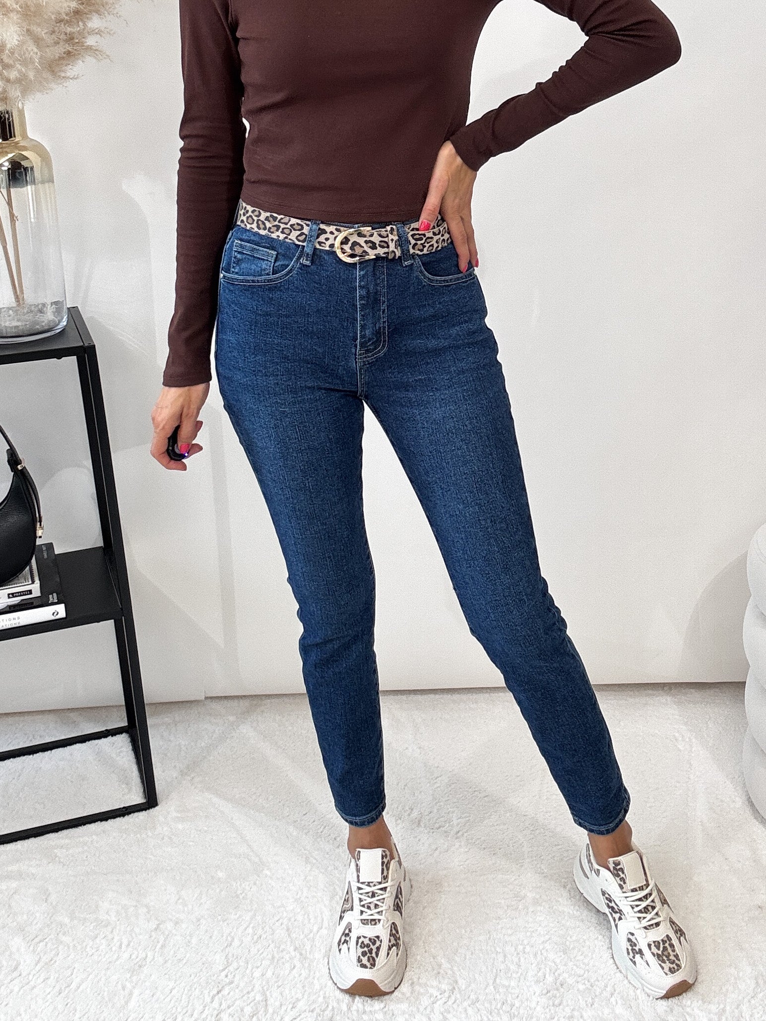 "Treviso" Skinny Jeans mit Stretch - dunkelblau