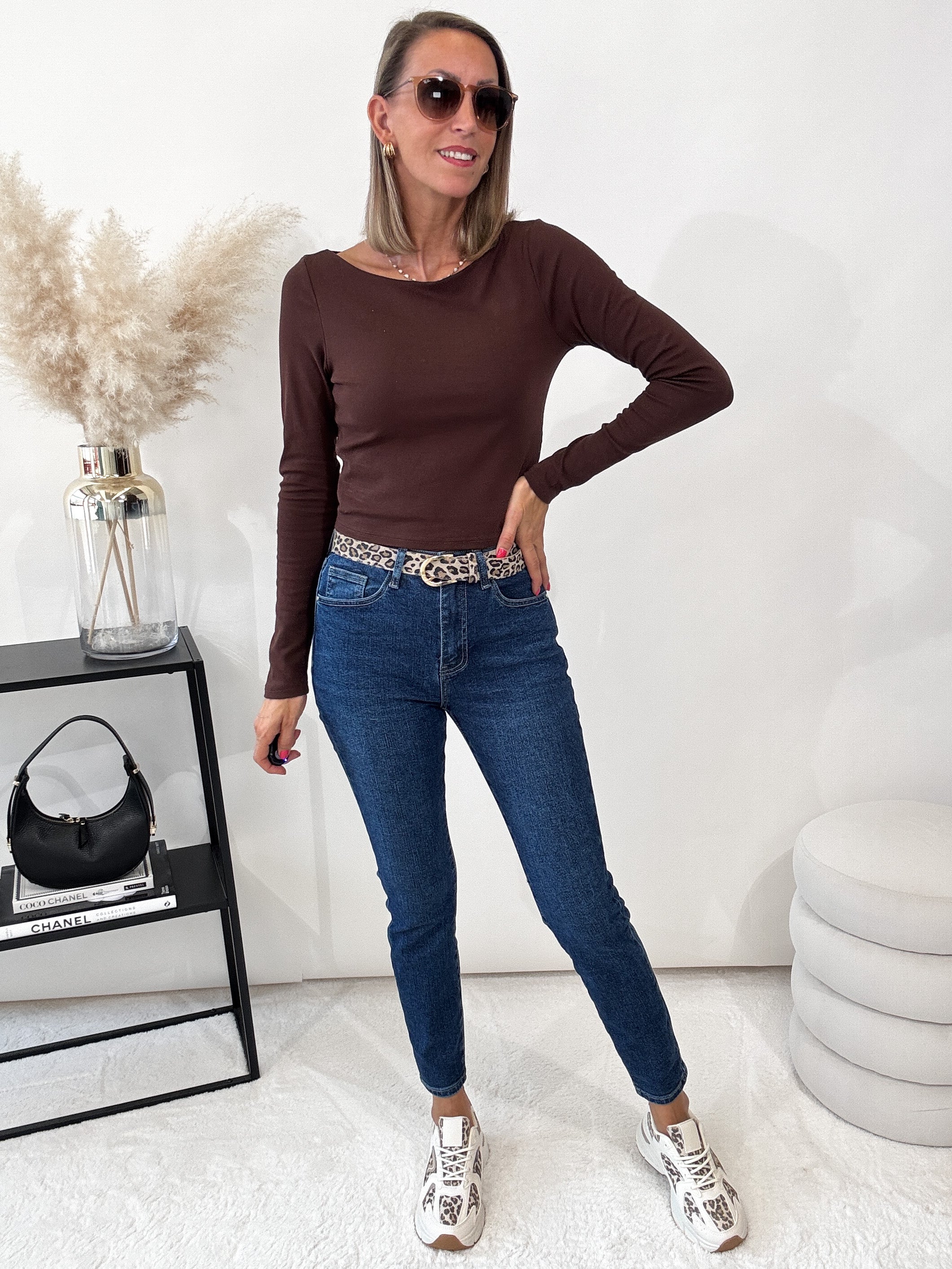 "Treviso" Skinny Jeans mit Stretch - dunkelblau