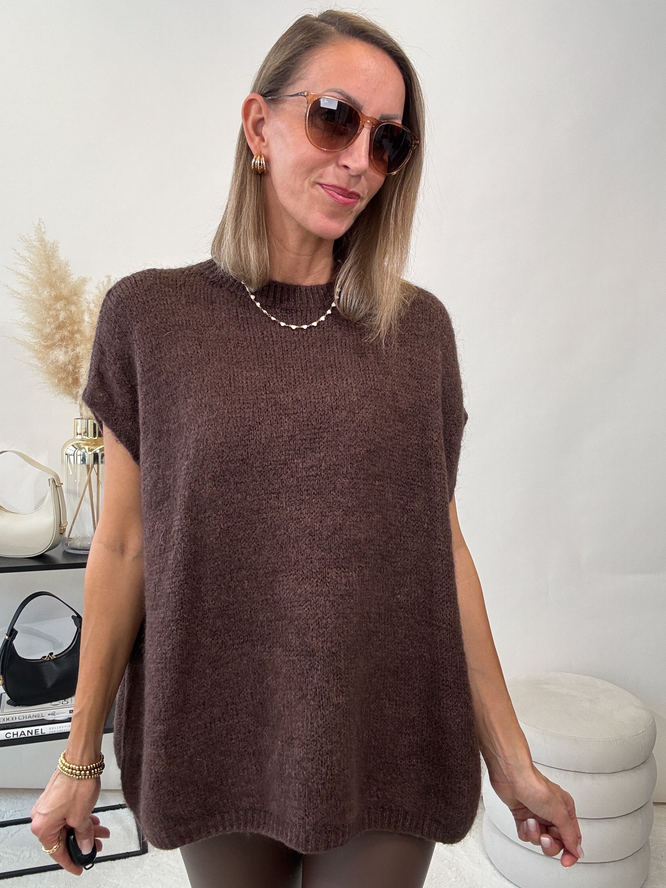 "New Florida Vest" kuscheliger Cardigan - braun