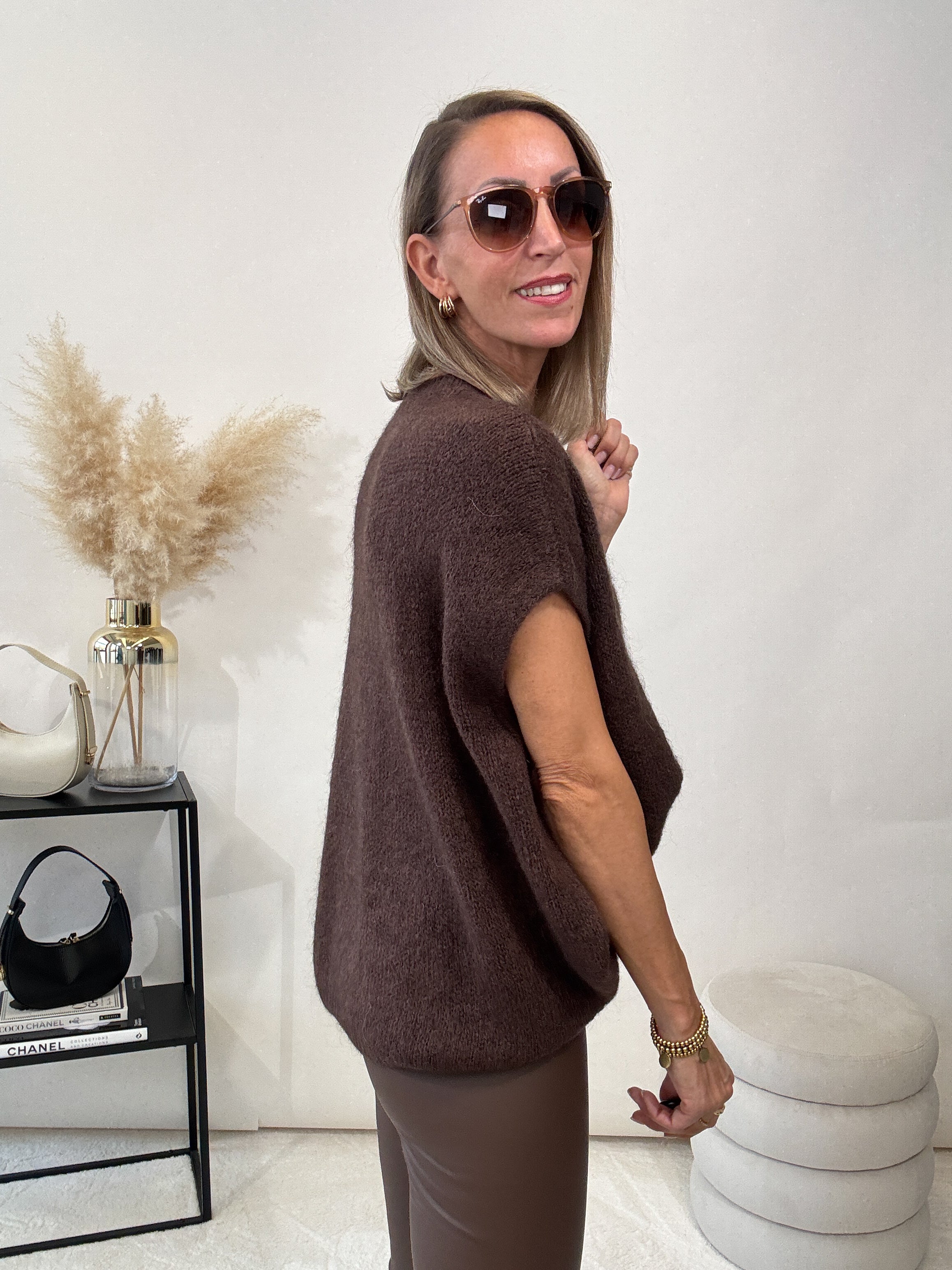 "New Florida Vest" kuscheliger Cardigan - braun
