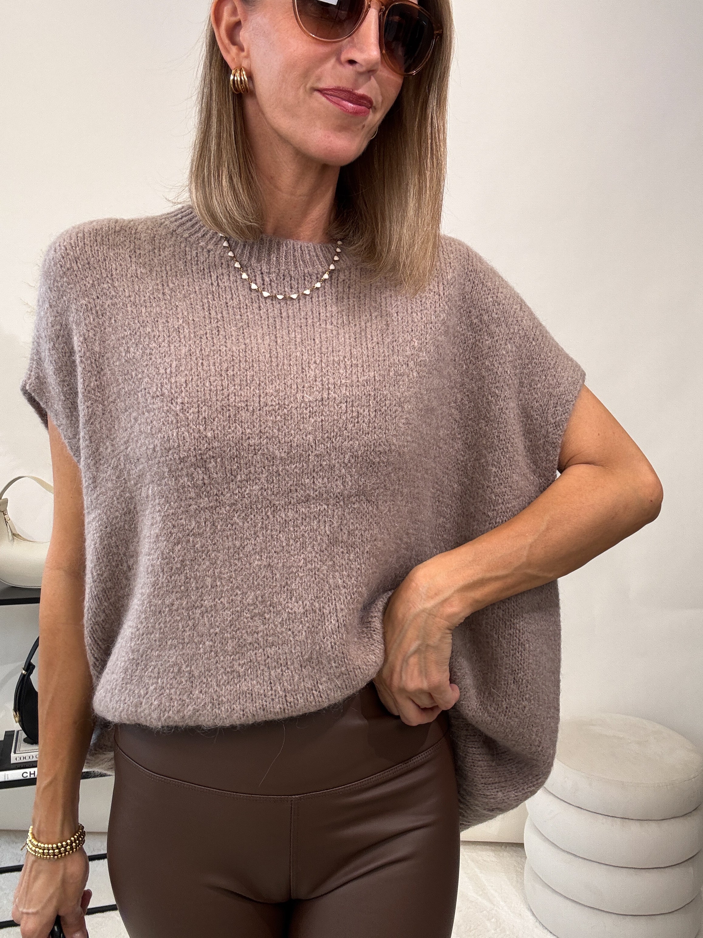 "New Florida Vest" kuscheliger Cardigan - mocca
