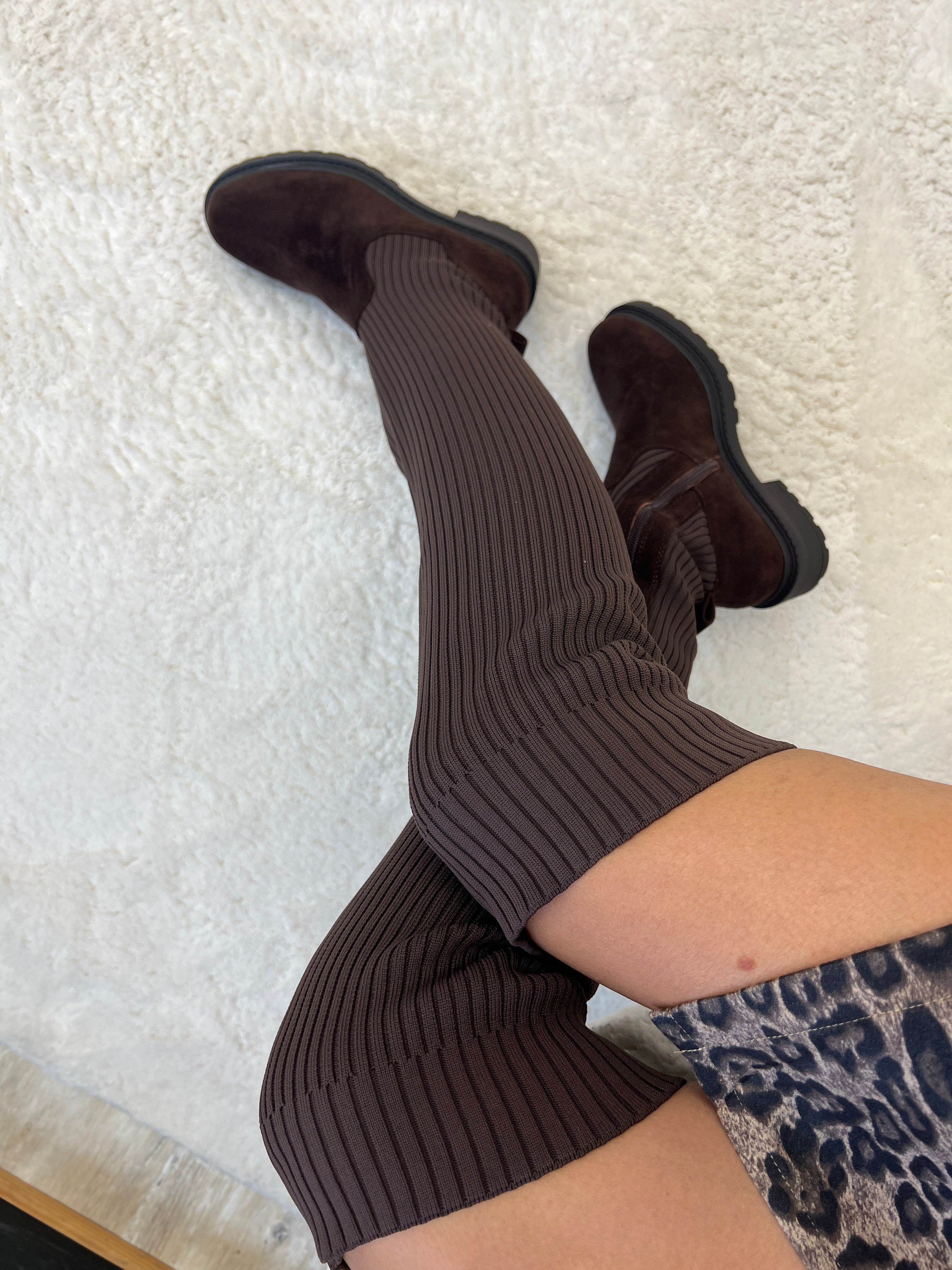 "Calza" Overknees Stiefel - braun