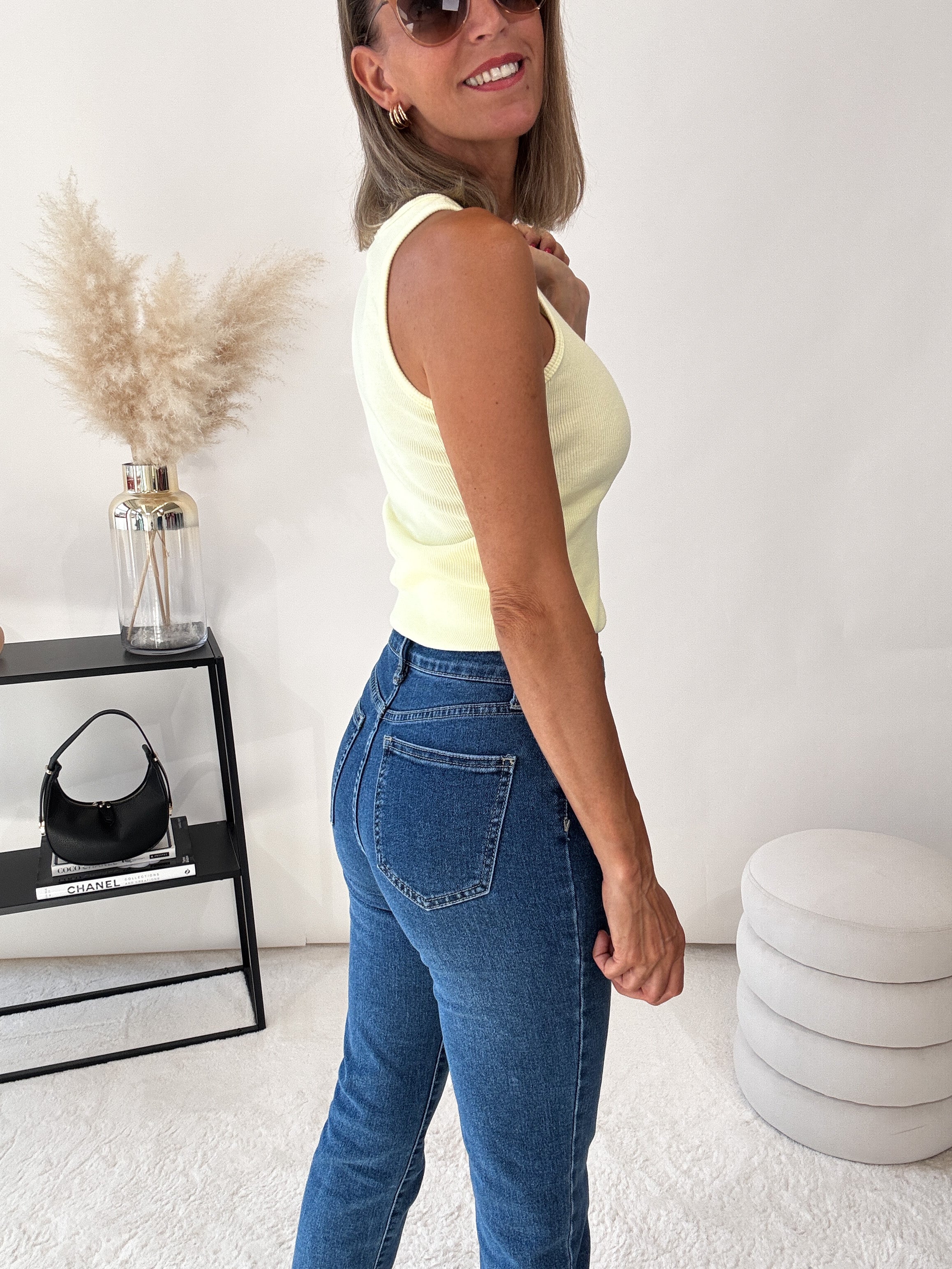 "Ronda" Mom Fit Jeans - dunkelblau