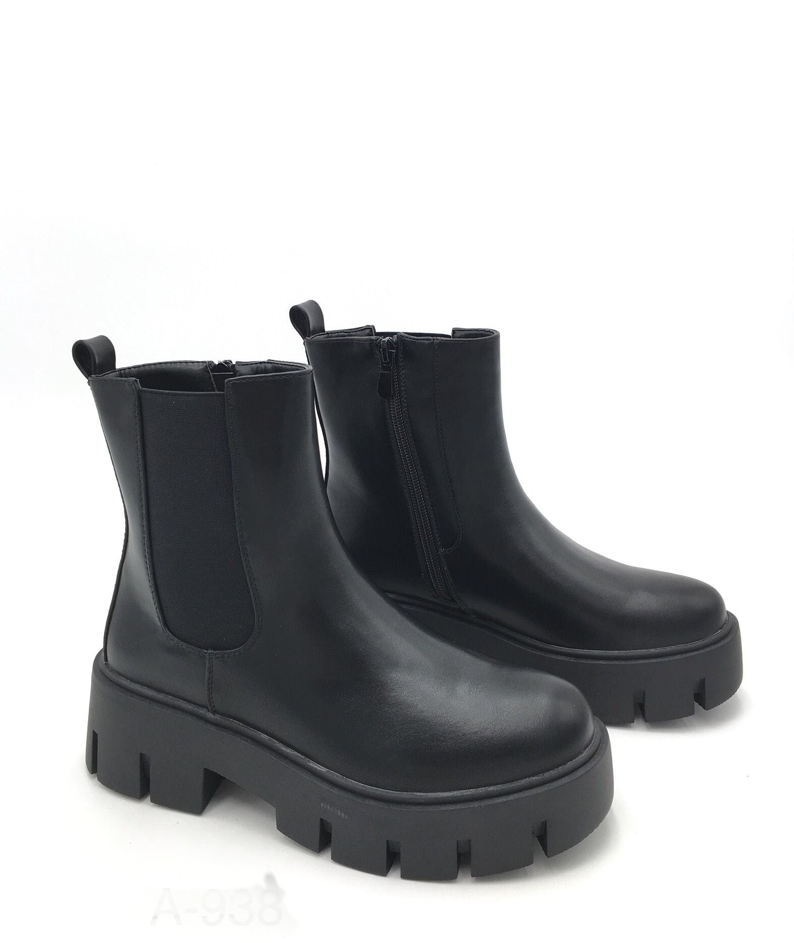 "Fresh" tiefer Chelsea Boots - schwarz