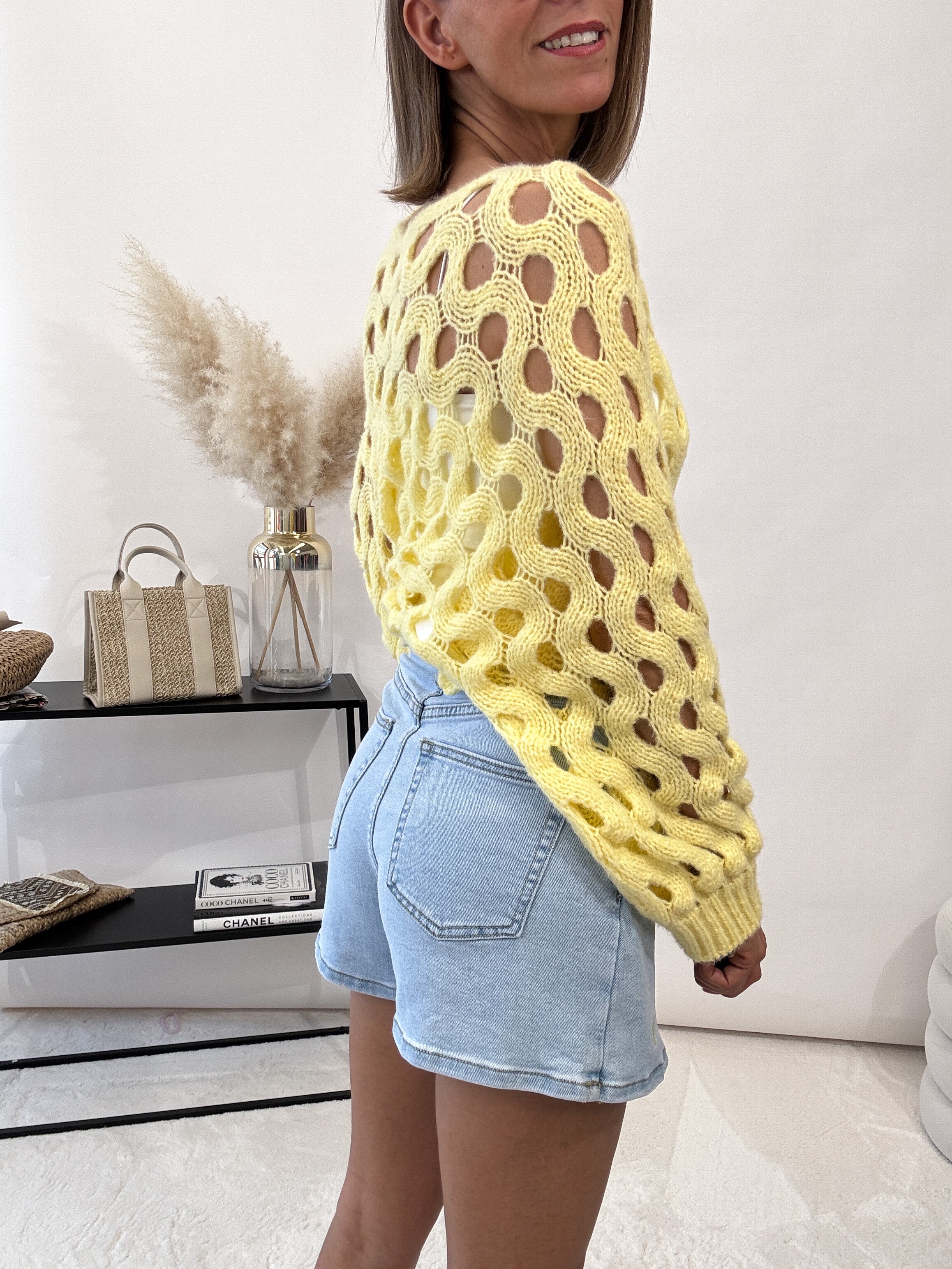 "Lemon" Jeans Skort - light blue