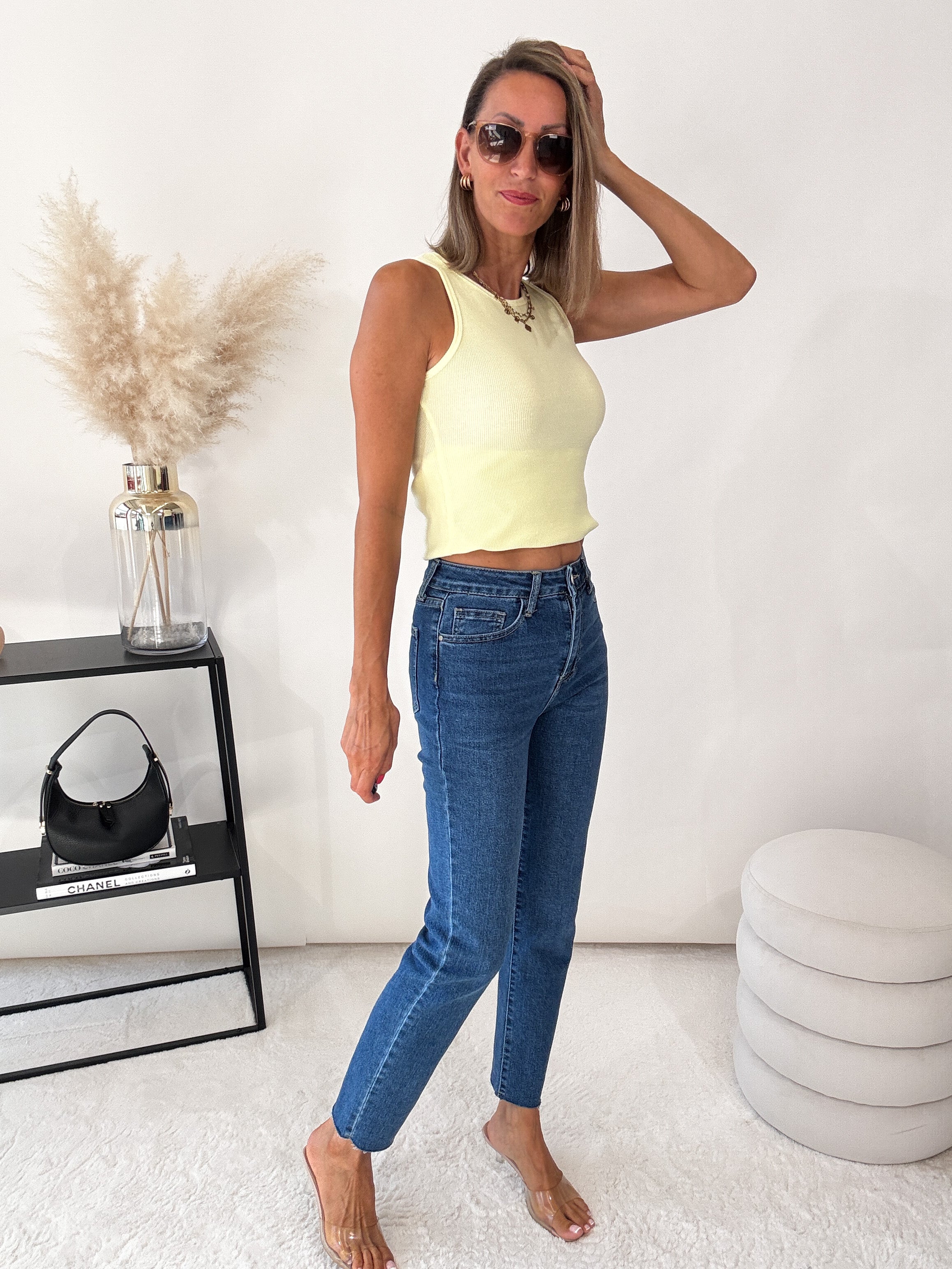"Ronda" Mom Fit Jeans - dunkelblau