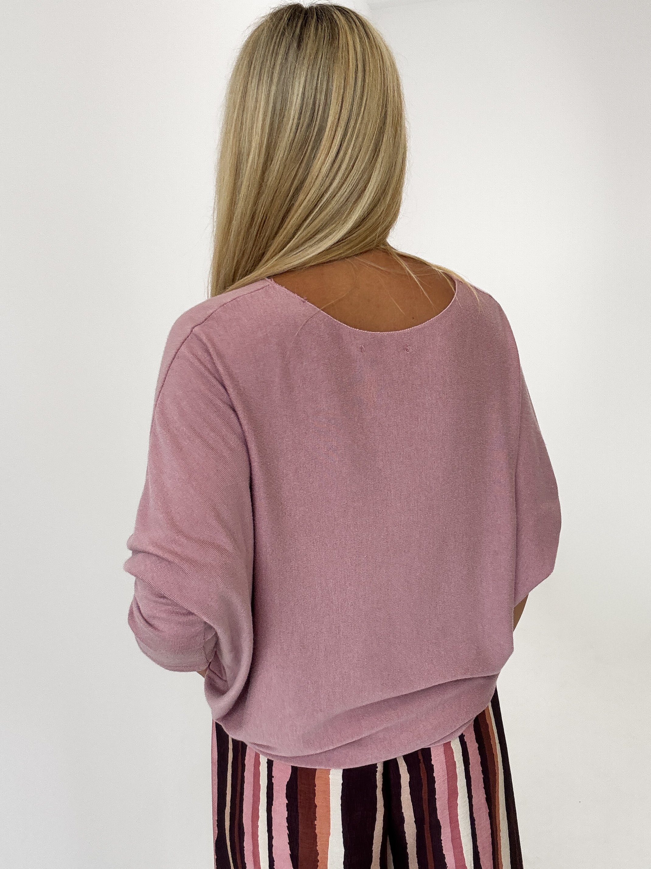 "Soft" weiches Longshirt aus Viscose & Wolle - beere