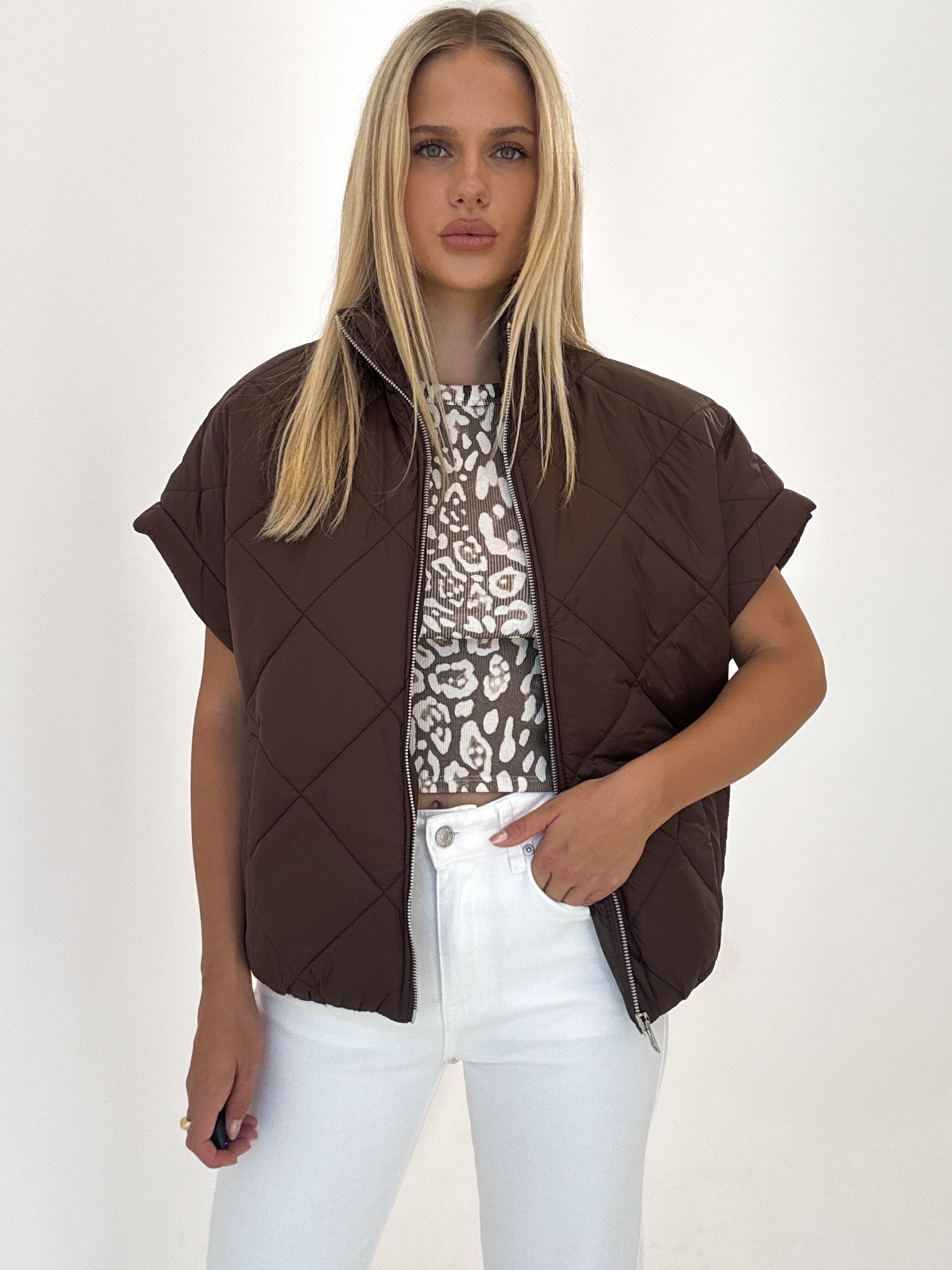 "Luciana" stylische Steppeste - braun