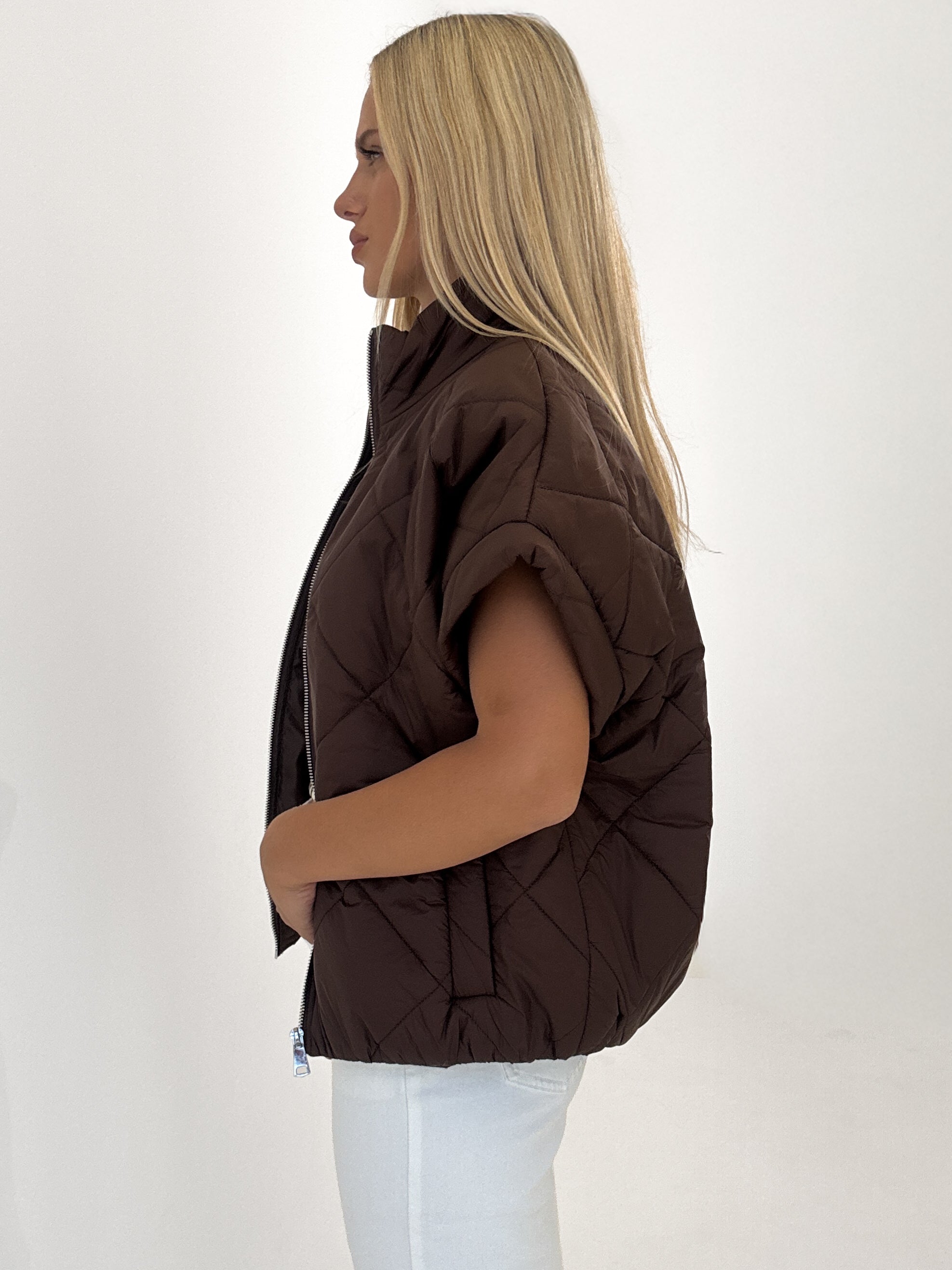 "Luciana" stylische Steppeste - braun