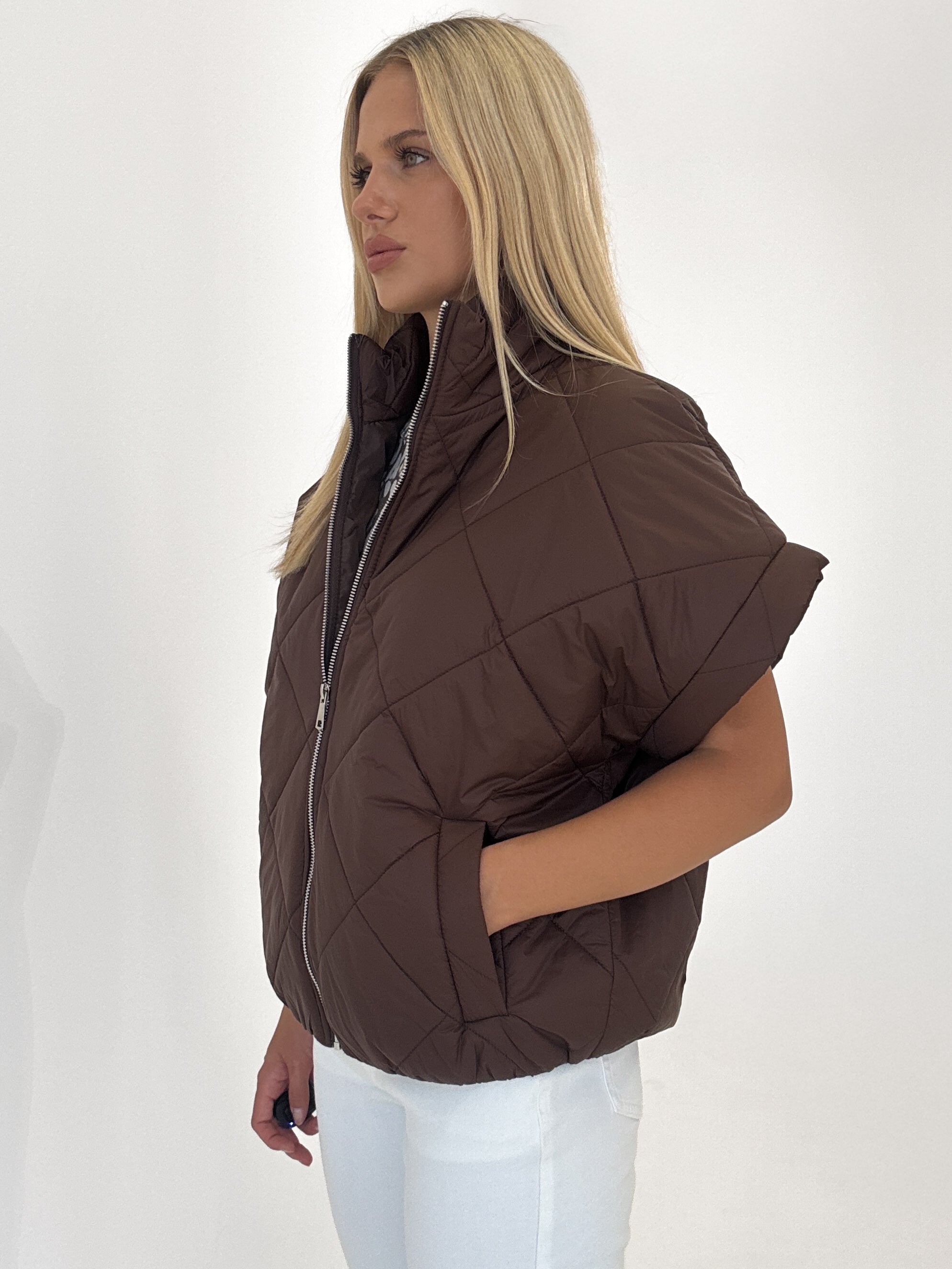 "Luciana" stylische Steppeste - braun