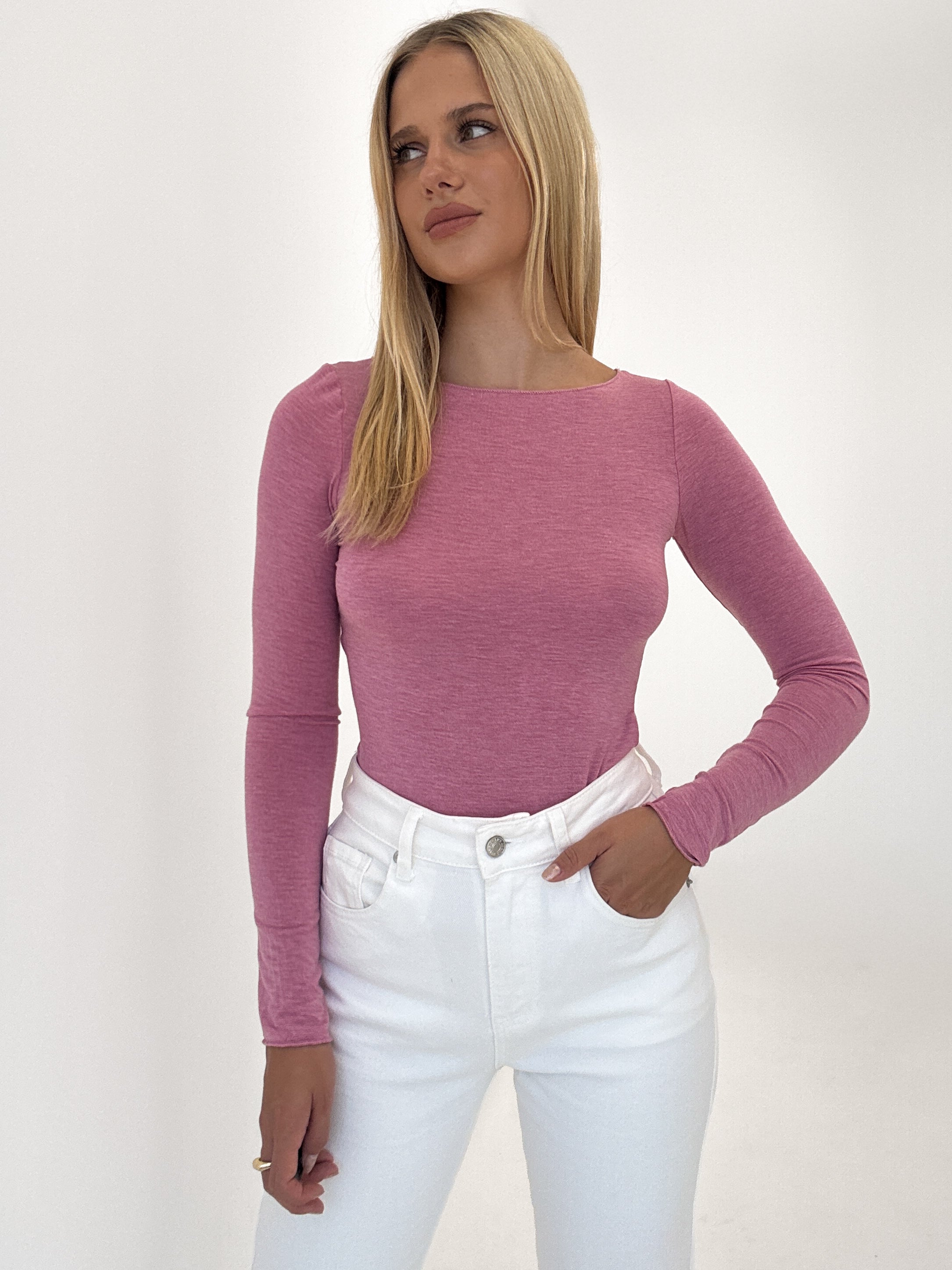 "New Atlanta" weiches Viscose Longshirt - beere