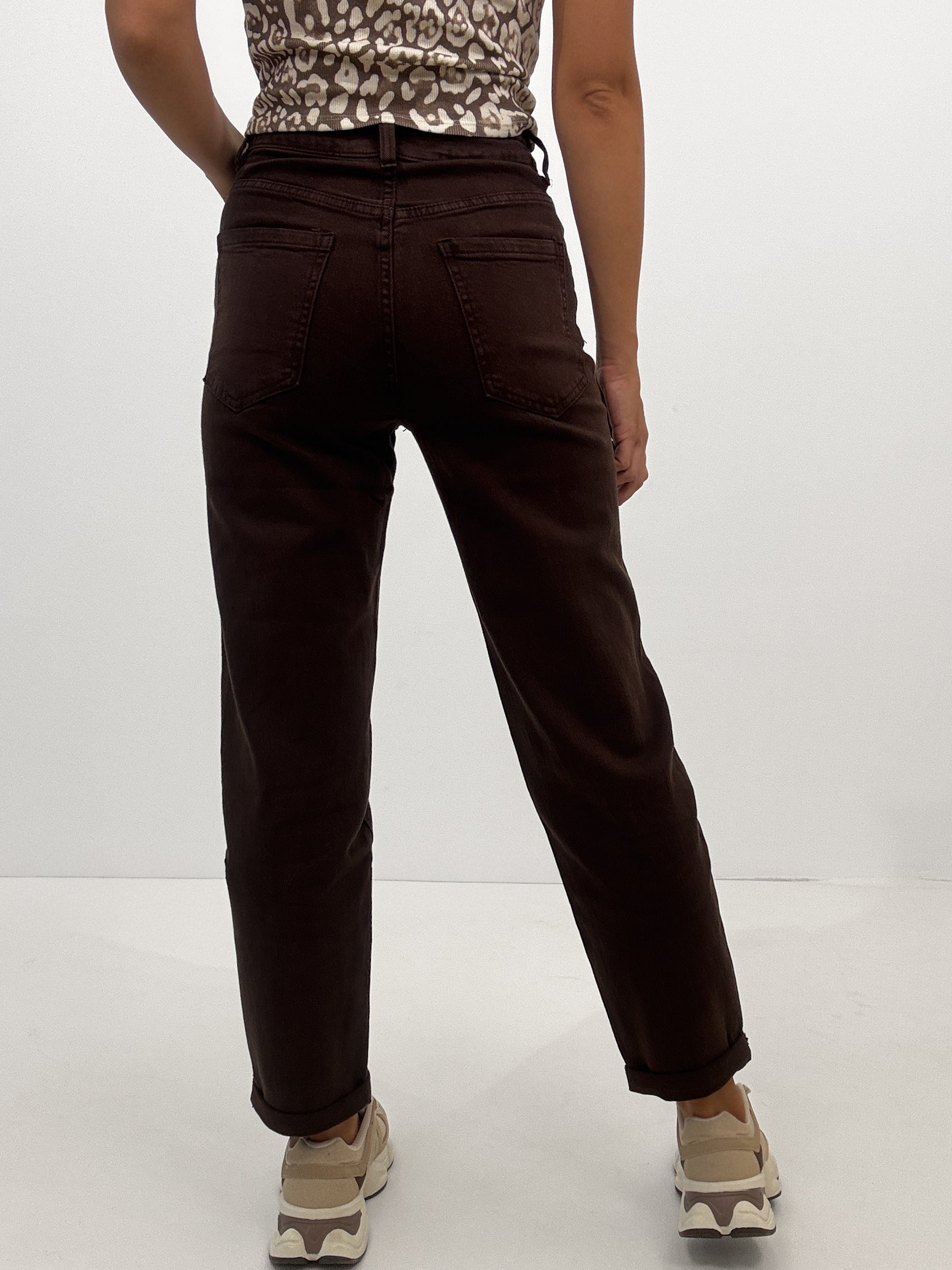 "Mom Brown" Old Mom Fit Jeans - braun