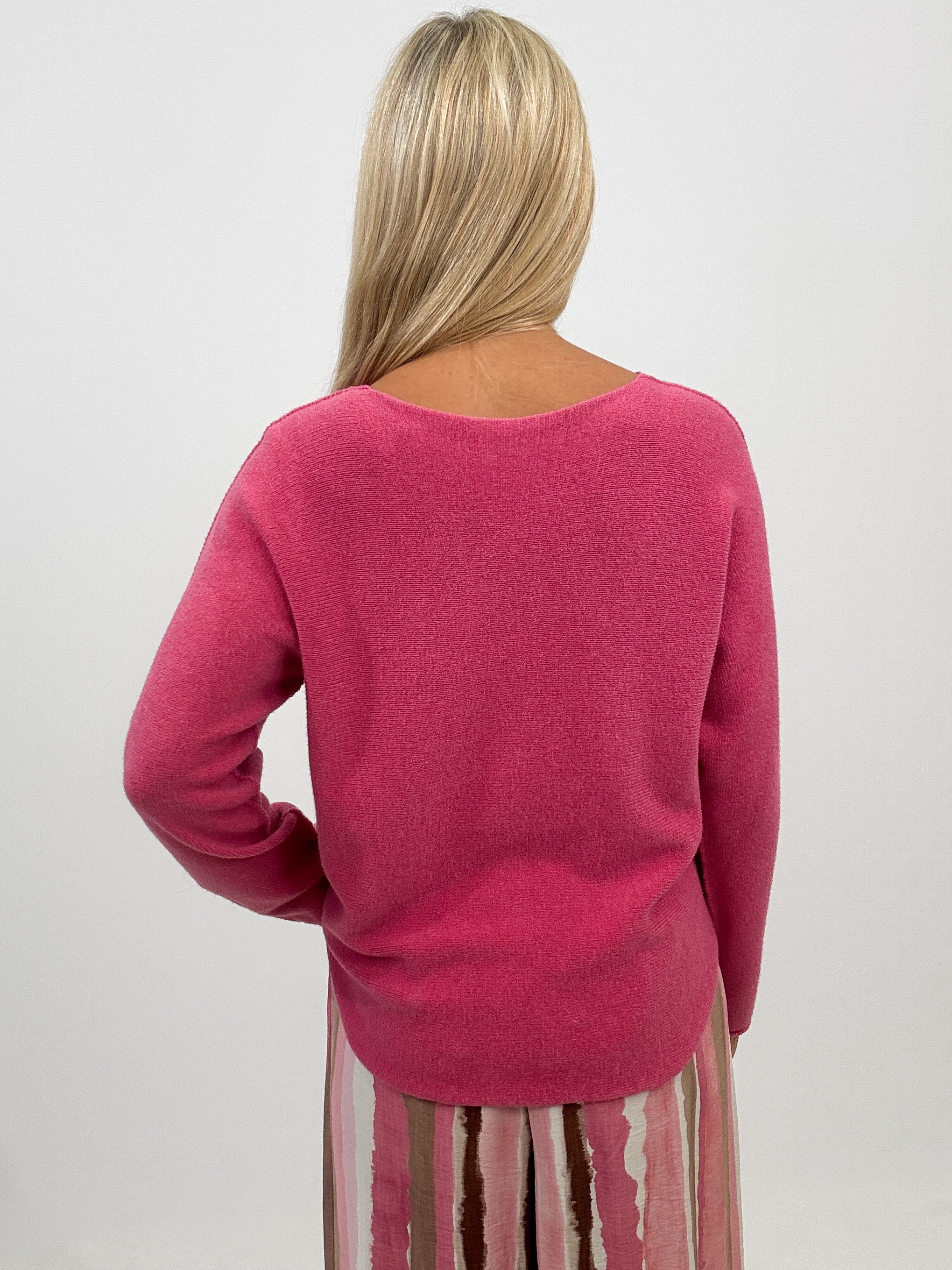 "Vicenza" weicher Pullover mit Viscose - beere