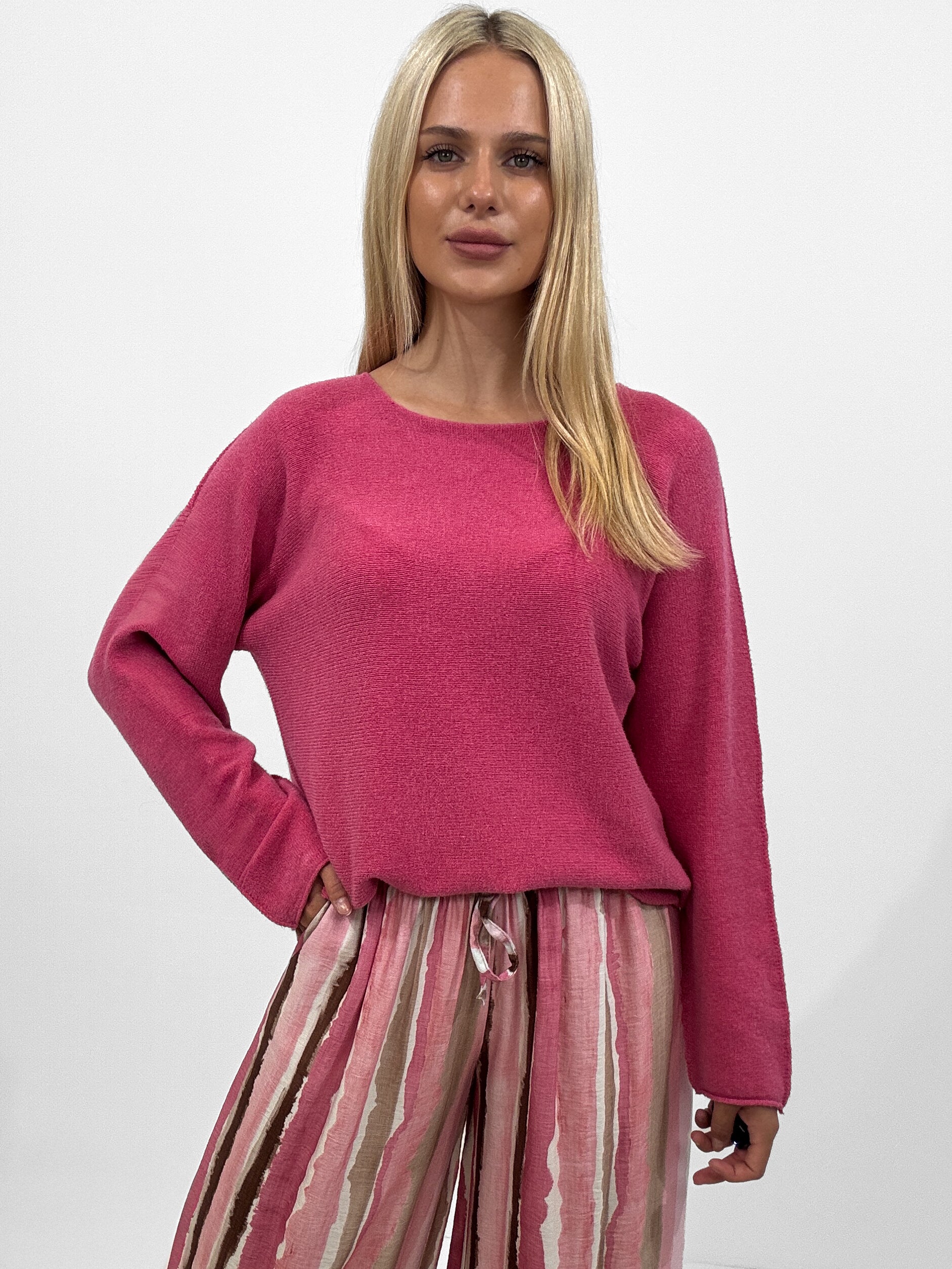 "Vicenza" weicher Pullover mit Viscose - beere