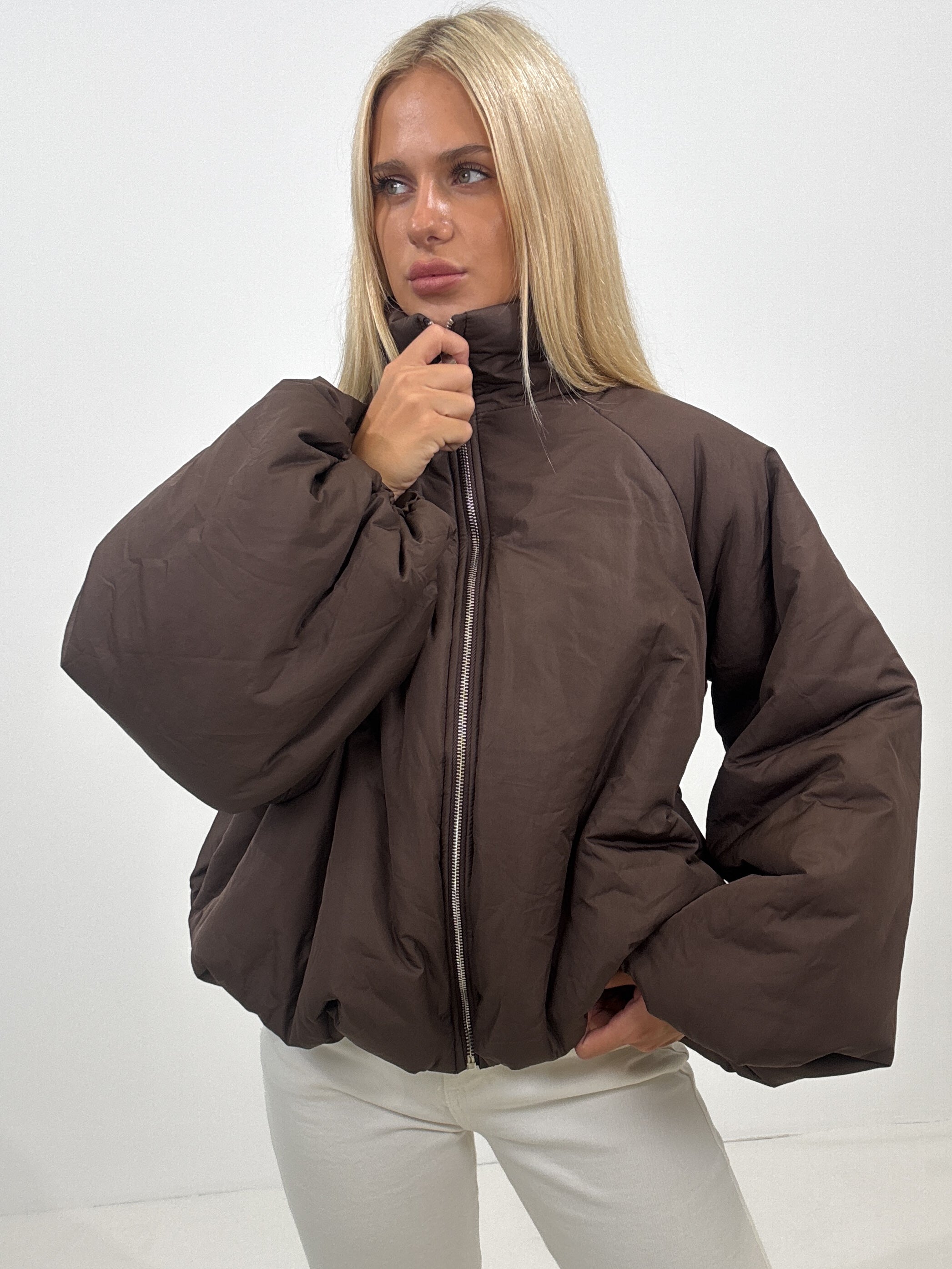 "Puffy" stylische Jacke - braun