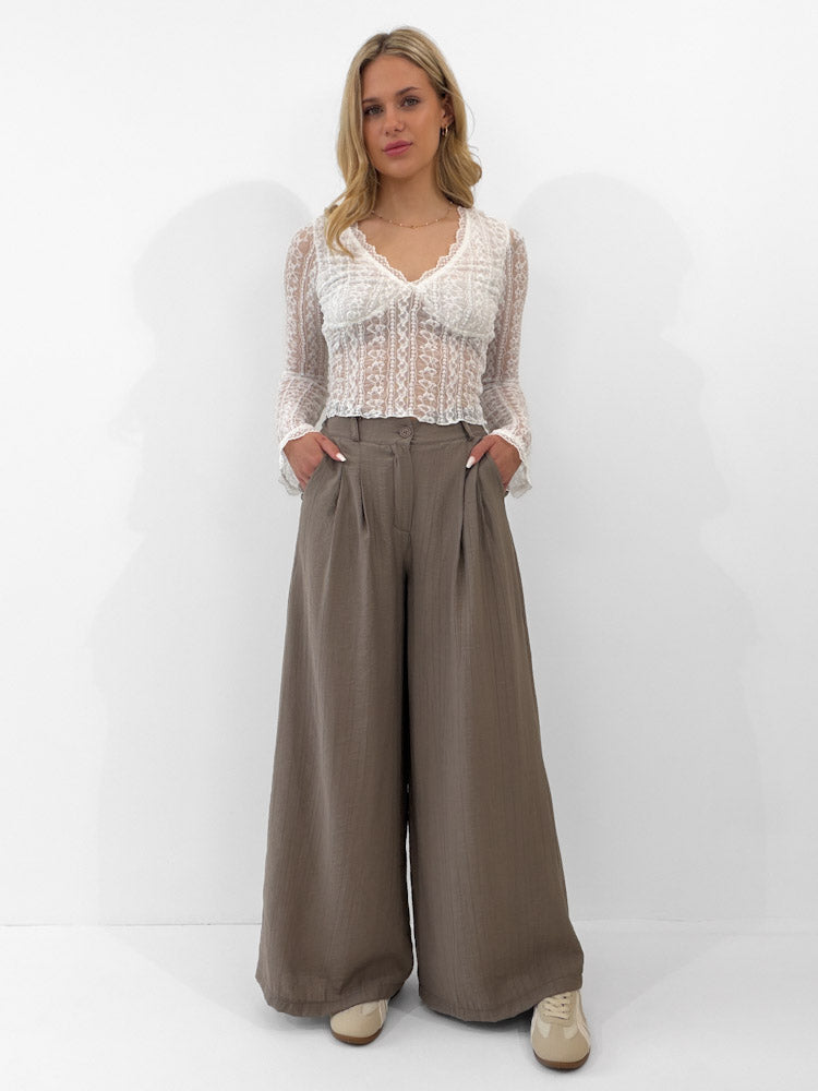 "Maui" tolle Hose aus Viskose  - mocca