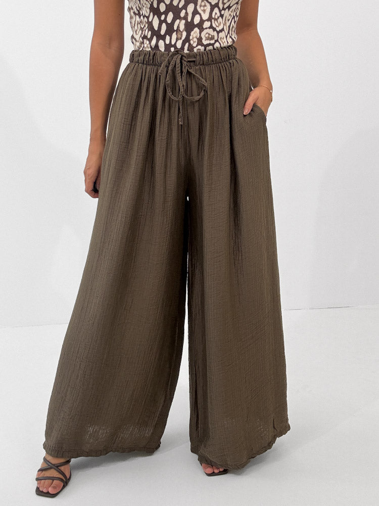 "San Remo" tolle Hose aus Lyocell - braun