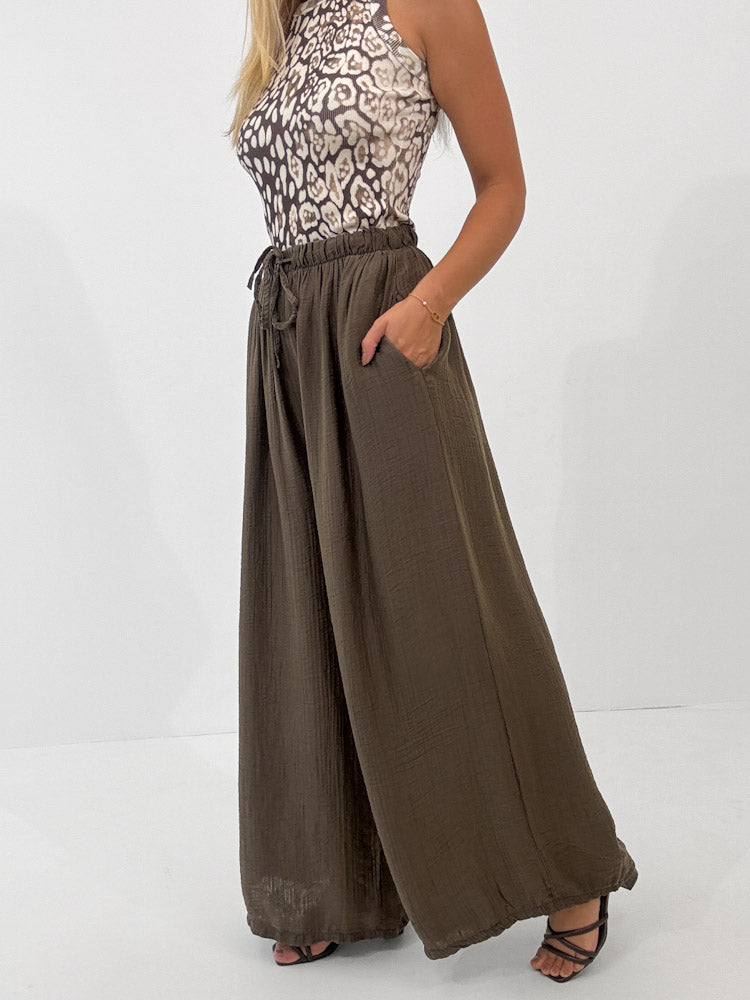 "San Remo" tolle Hose aus Lyocell - braun