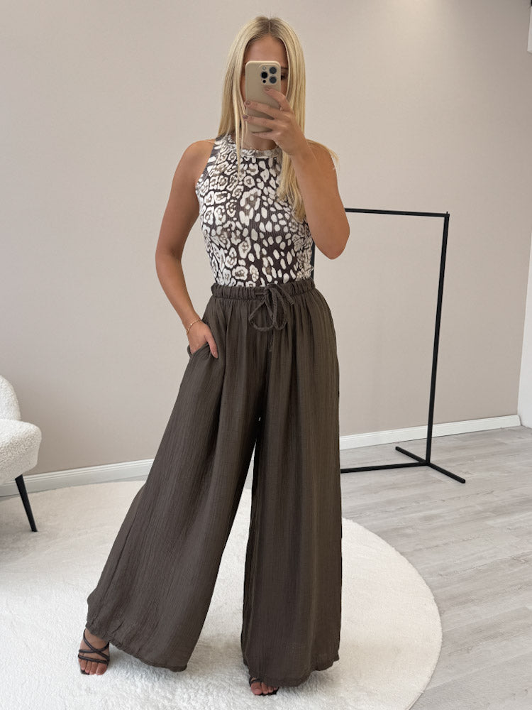 "San Remo" tolle Hose aus Lyocell - braun