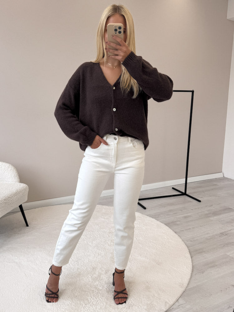 "Orlando V" kuscheliger Cardigan - braun