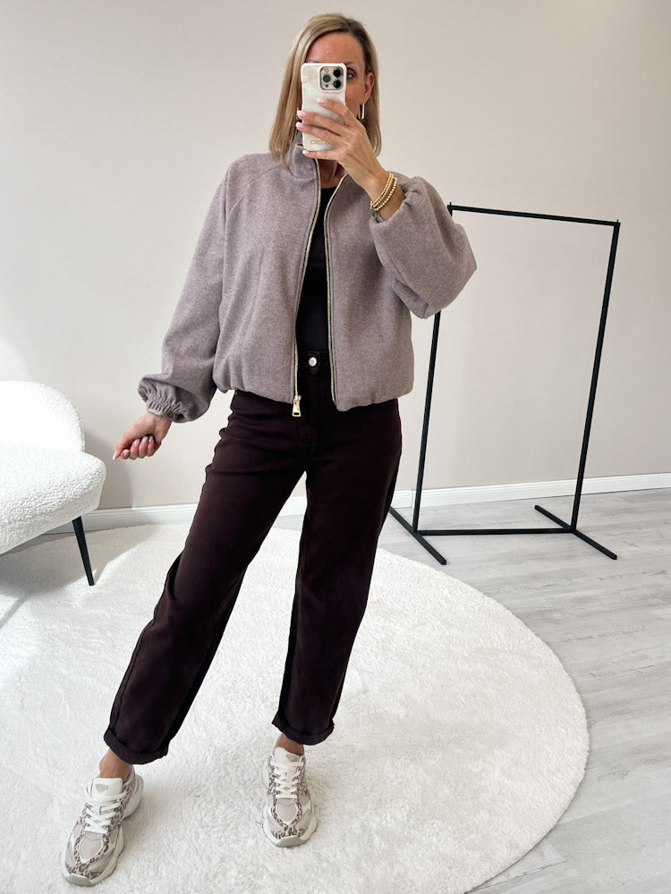 "Viana" schicke Jacke - mocca