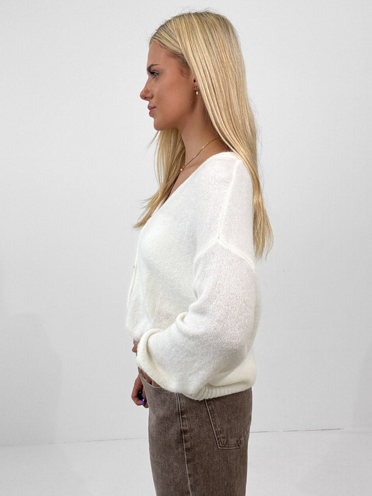 "Orlando V" kuscheliger Cardigan - creme