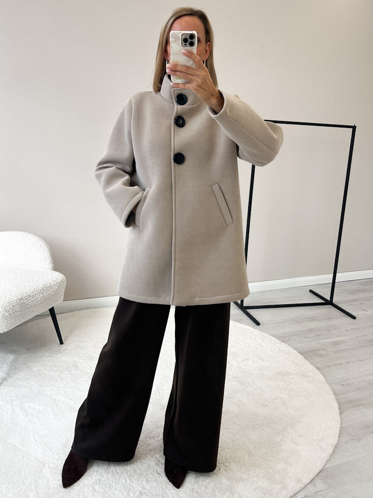 "Noelia" stylischer Mantel - beige
